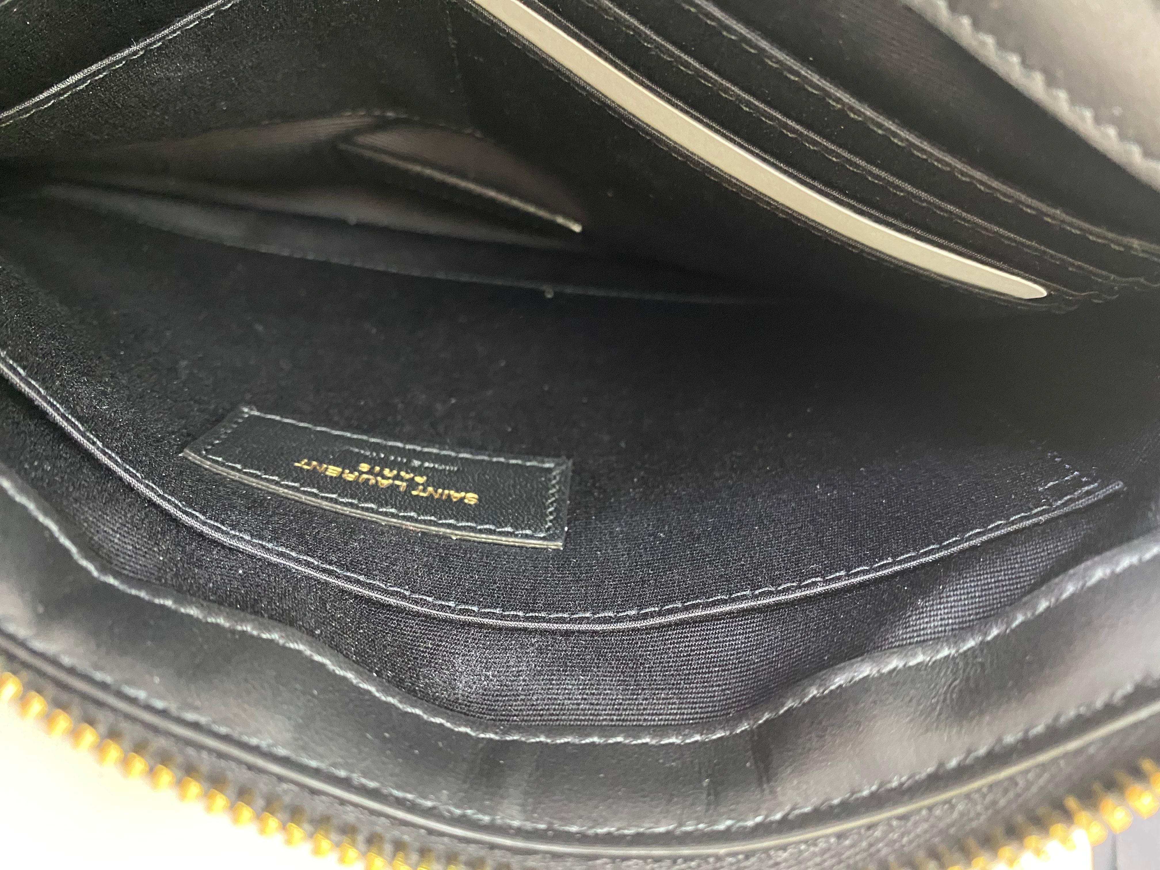 YSL Black Cassandra Classic Clutch