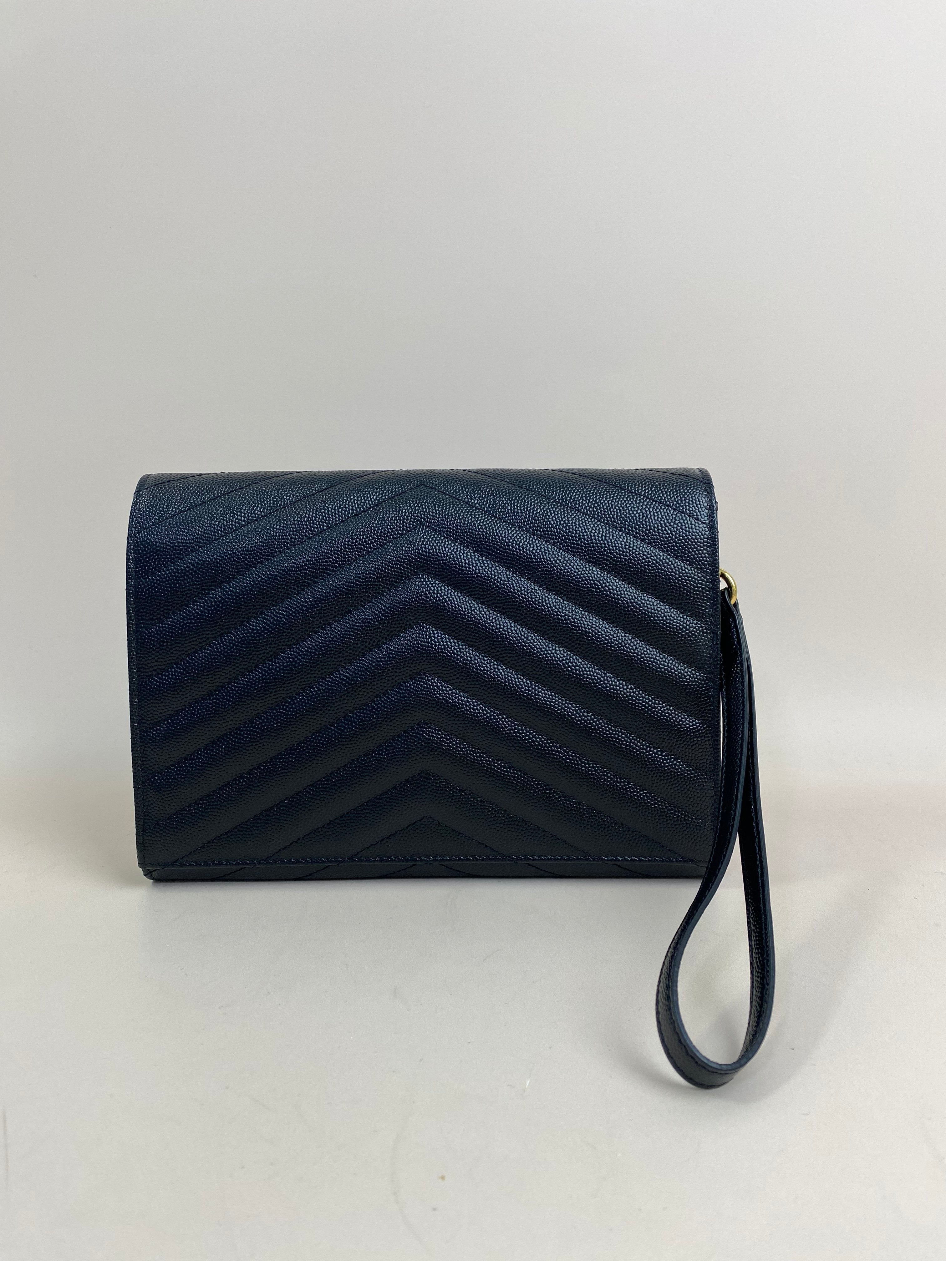 YSL Black Cassandra Flap Pouch