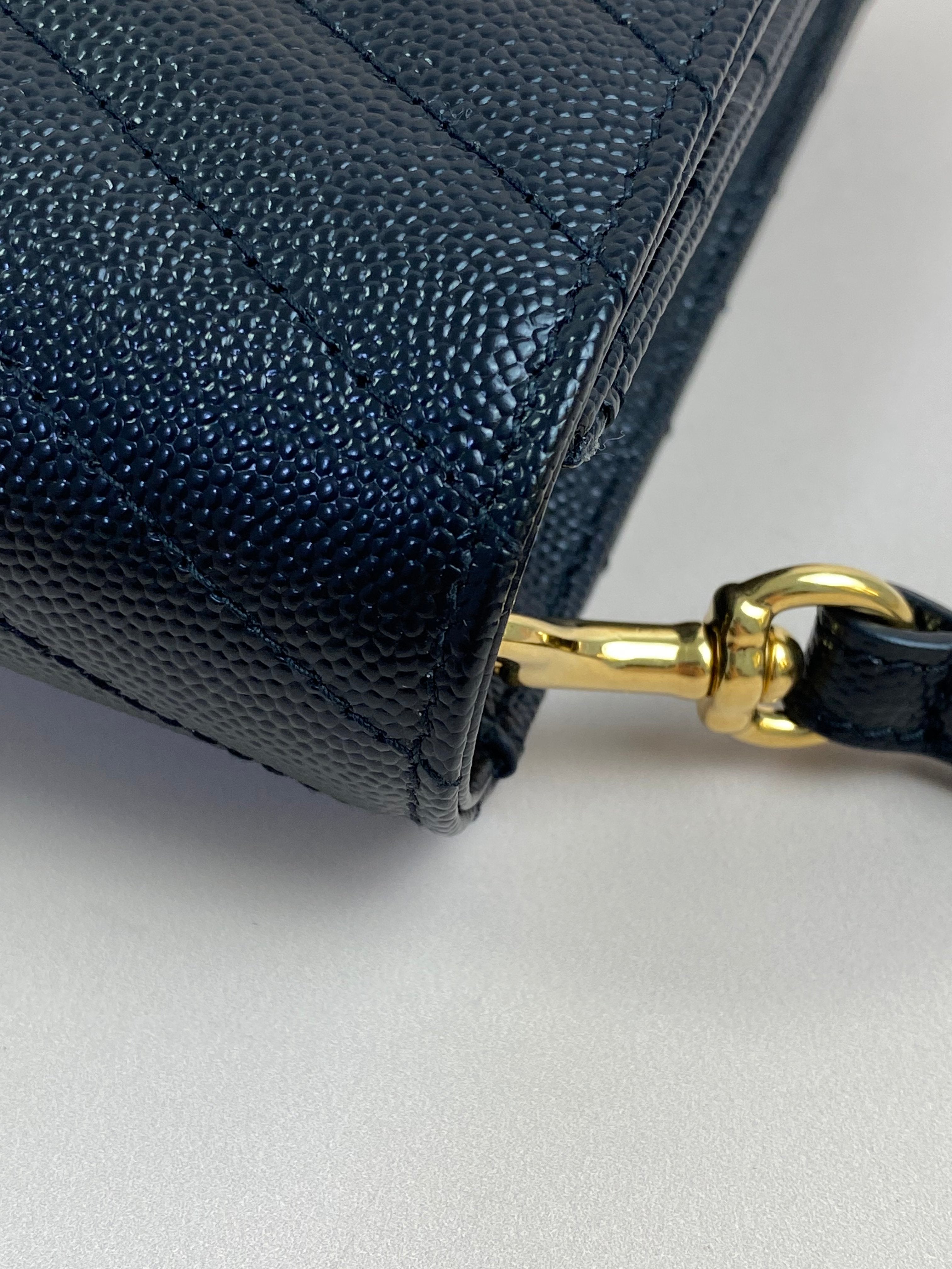 YSL Black Cassandra Flap Pouch