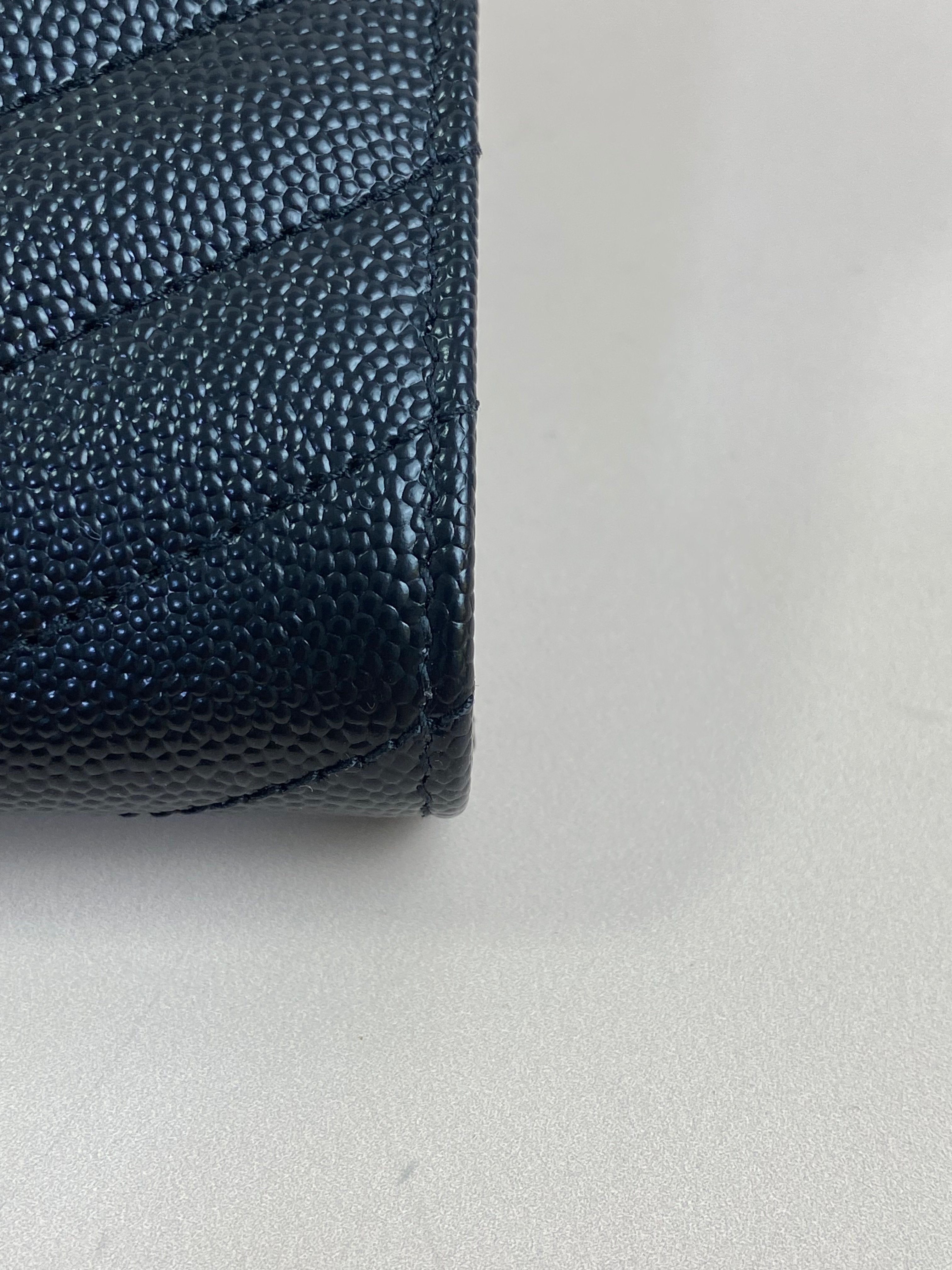 YSL Black Cassandra Flap Pouch