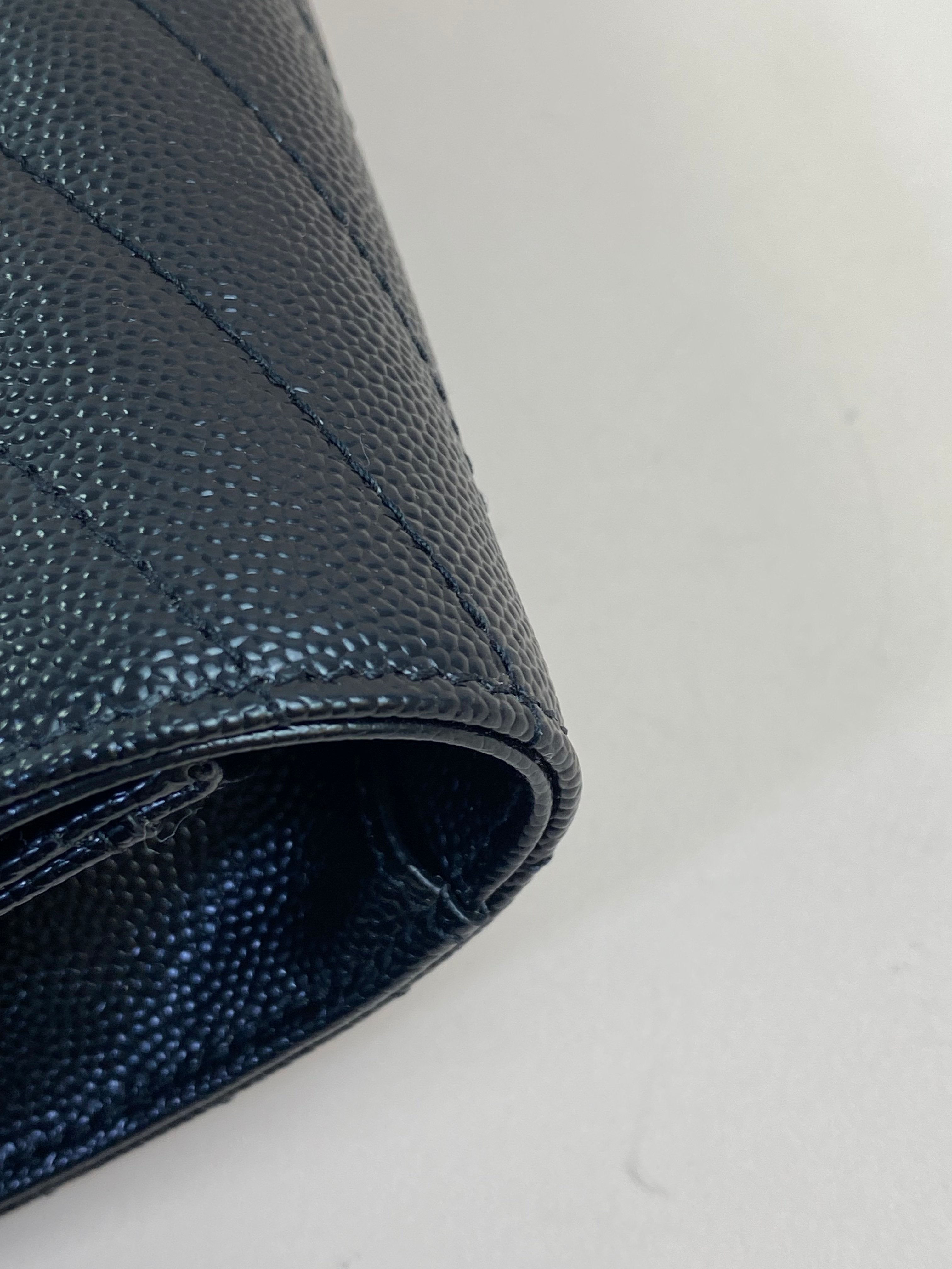 YSL Black Cassandra Flap Pouch