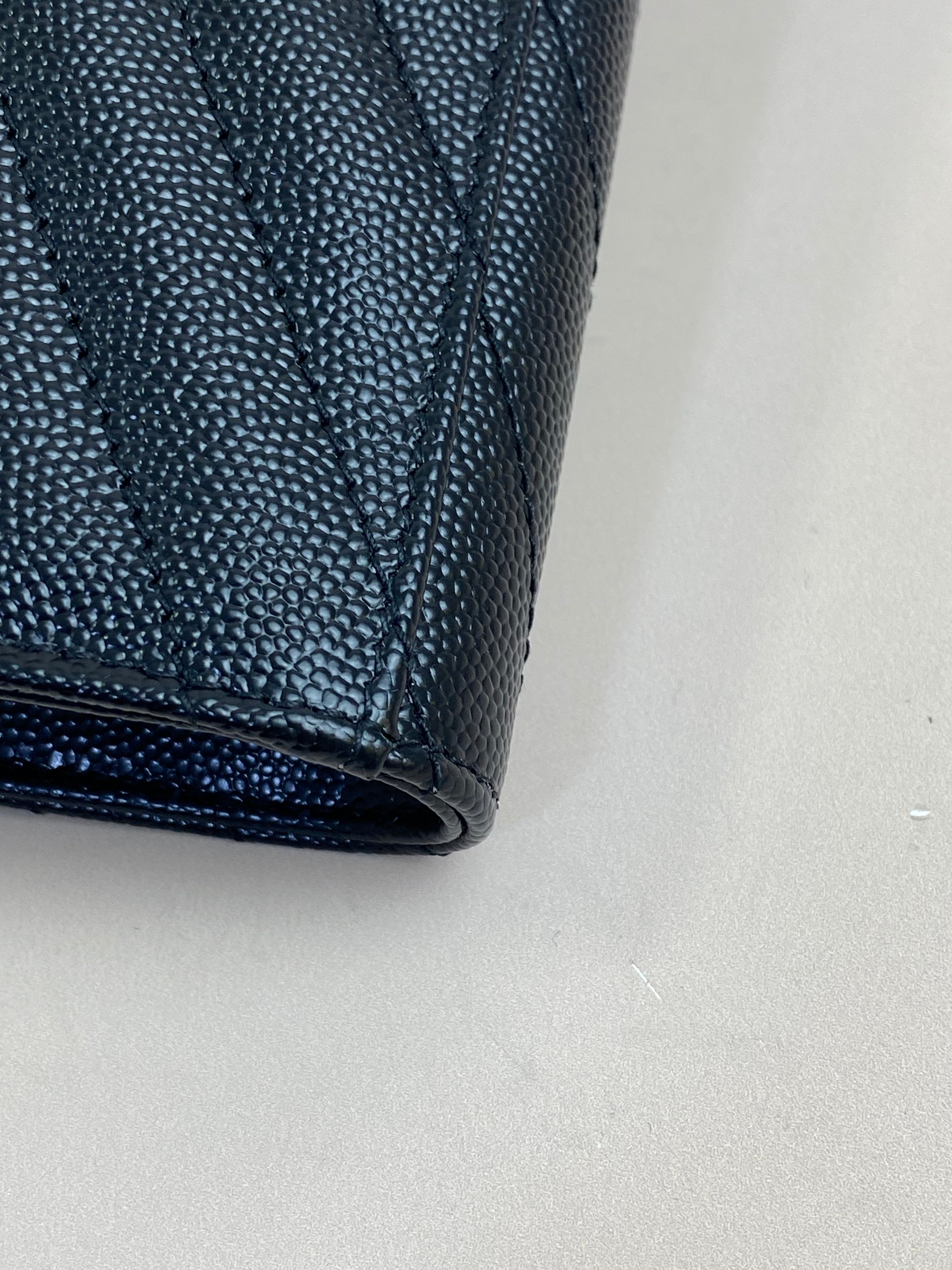 YSL Black Cassandra Flap Pouch