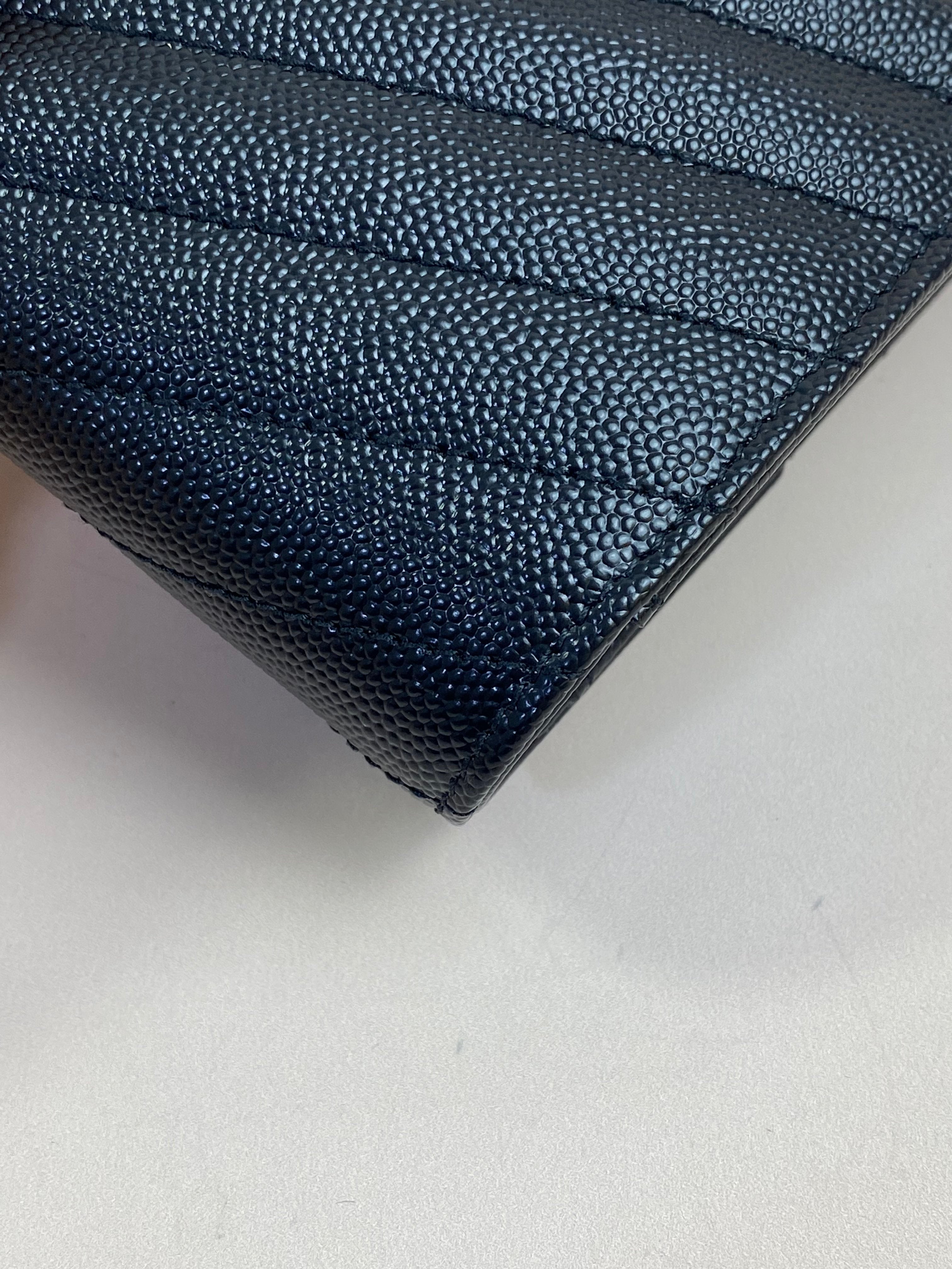 YSL Black Cassandra Flap Pouch