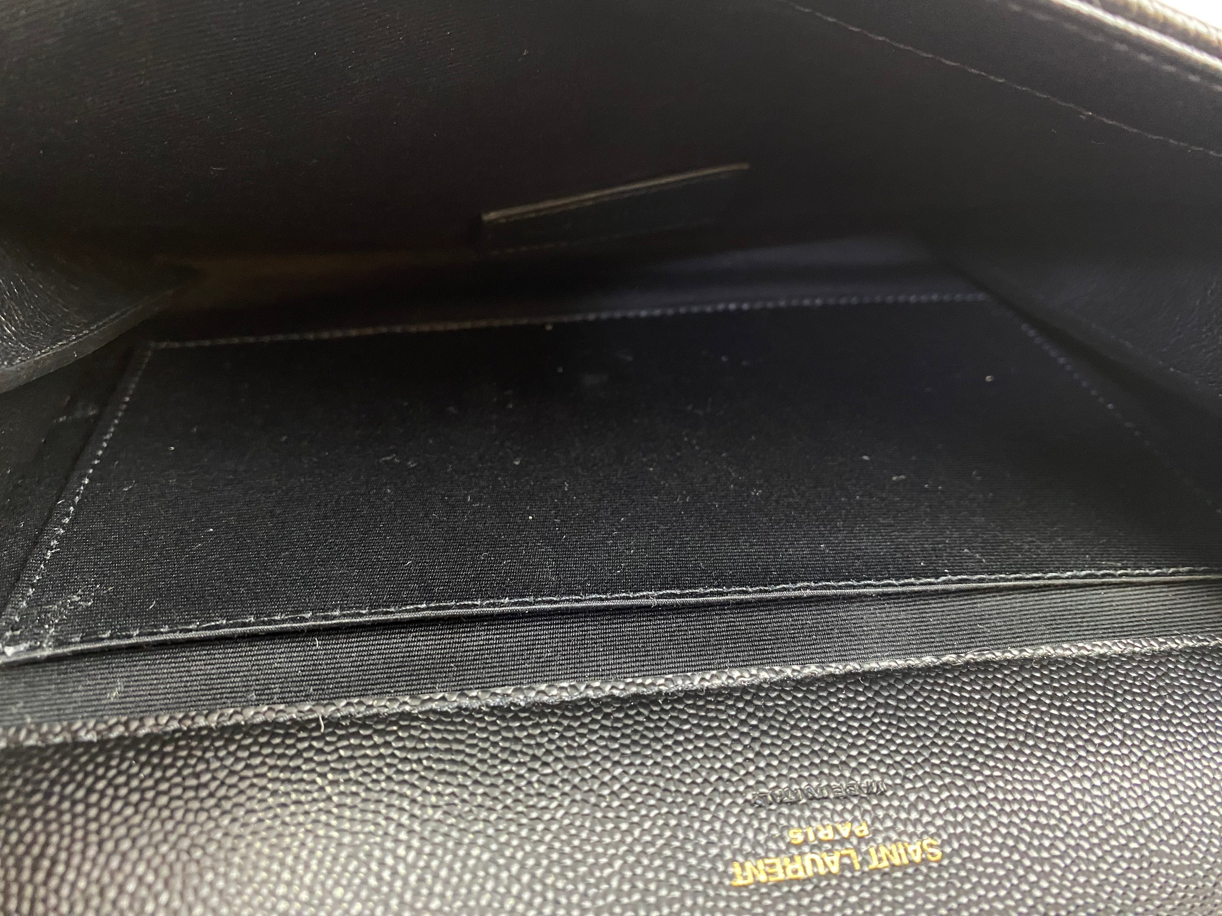 YSL Black Cassandra Flap Pouch