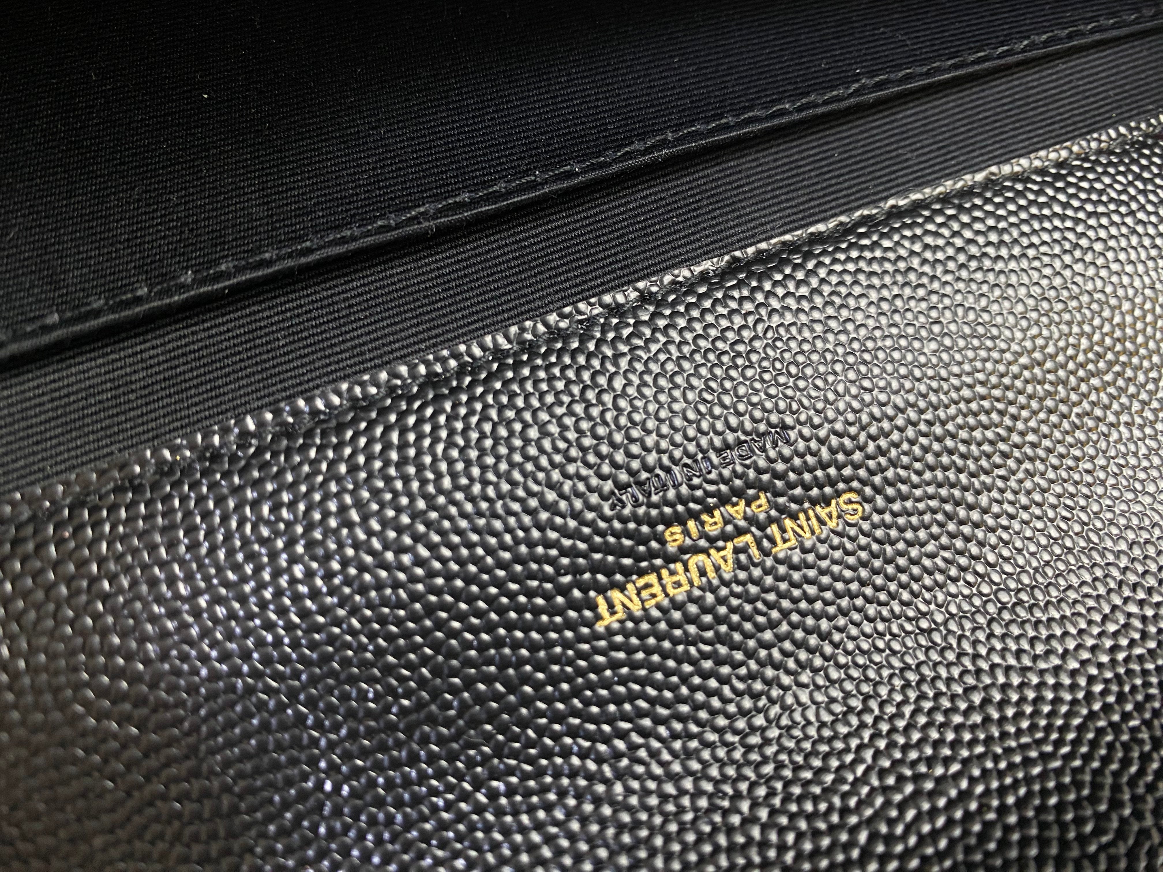 YSL Black Cassandra Flap Pouch