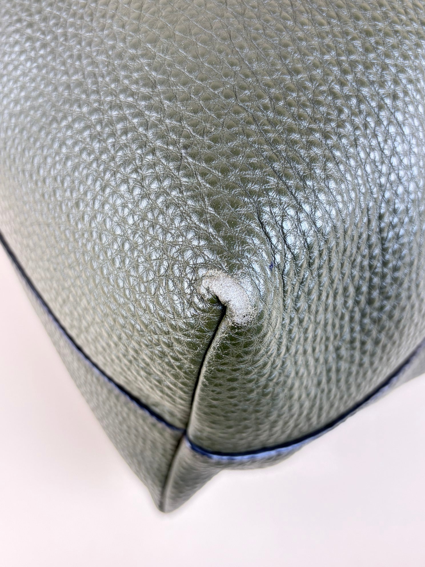 Prada Dark Green Vitello Daino Tote Bag