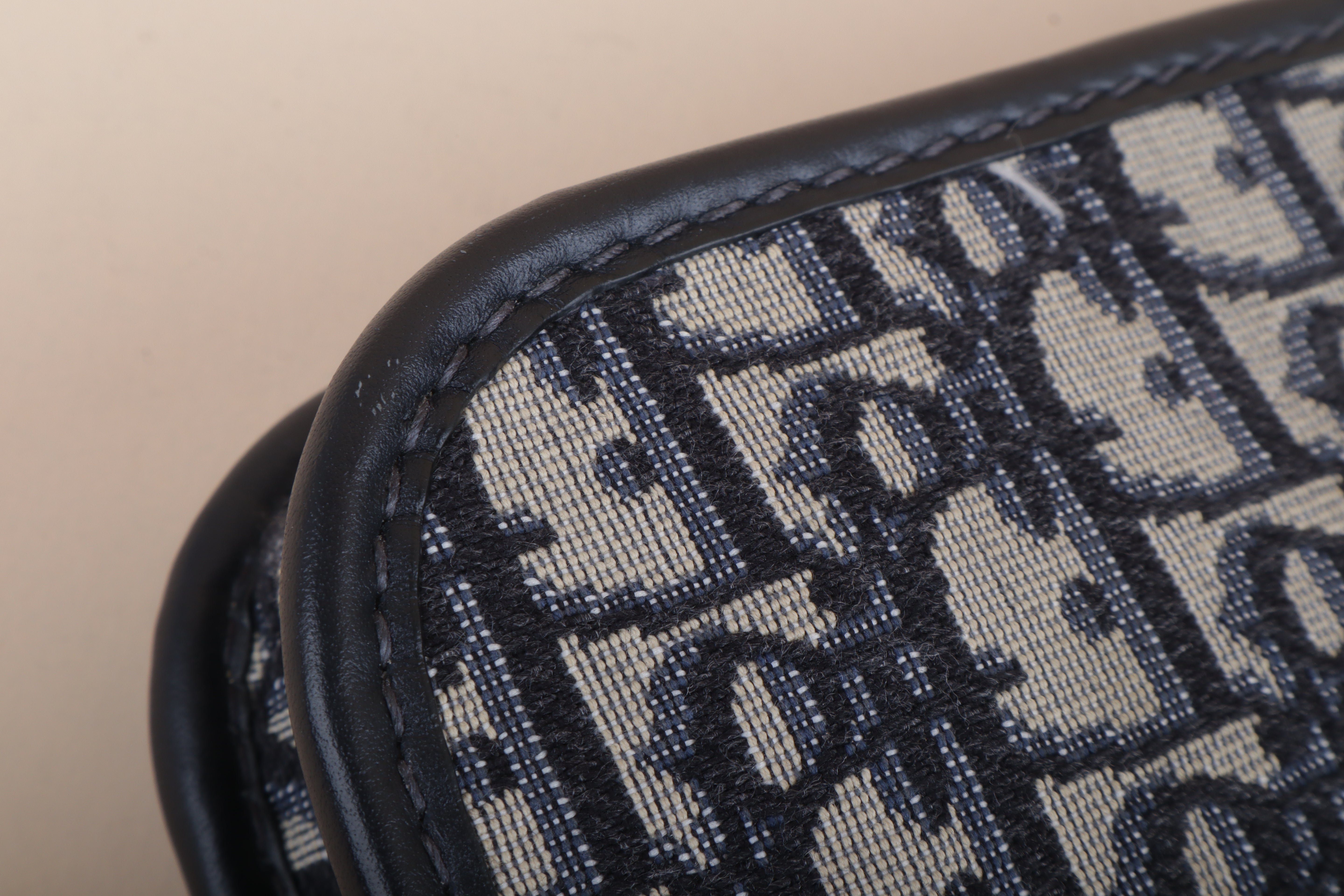 Chrisitan Dior Navy Blue Oblique Diorquake Clutch