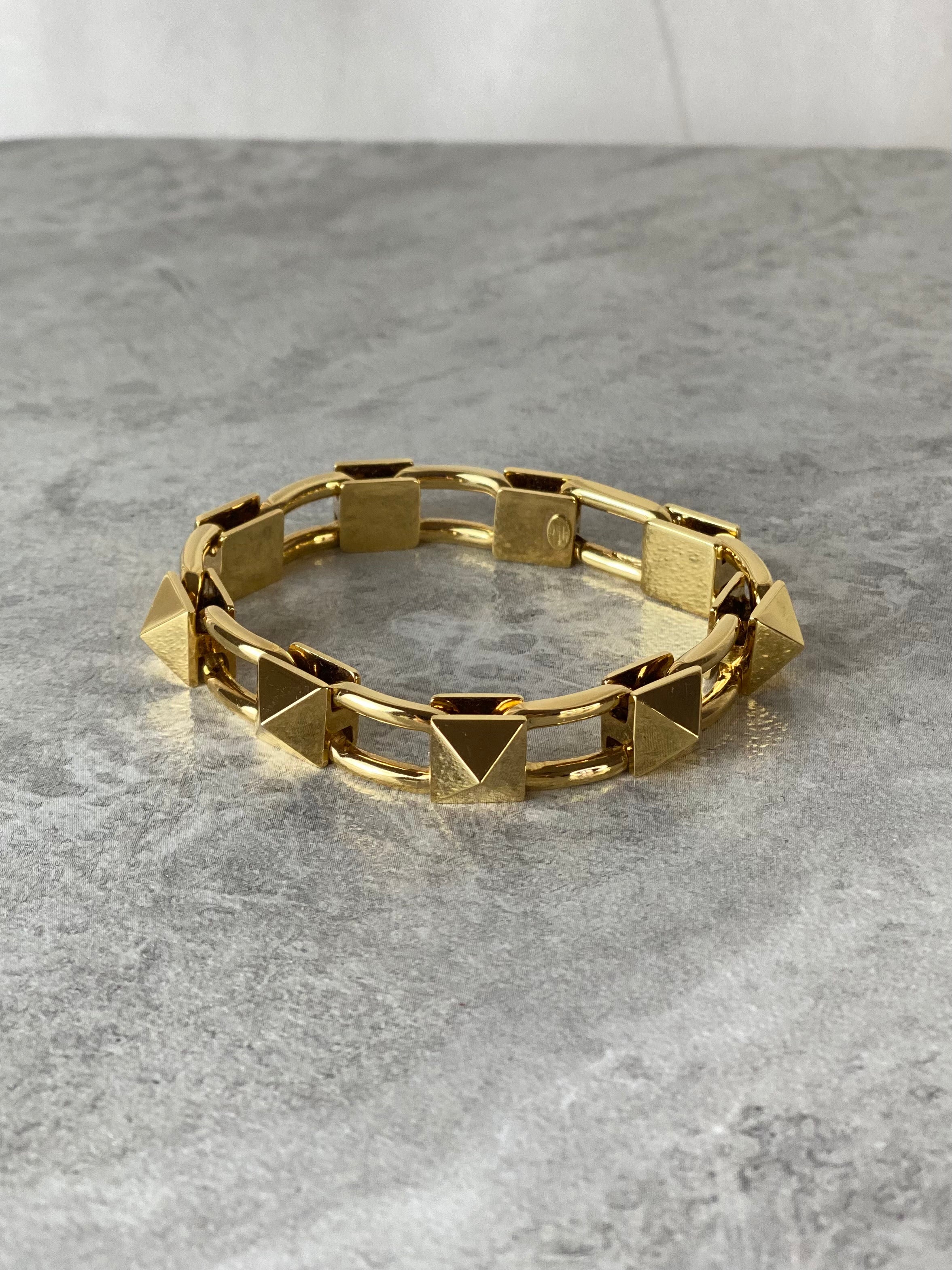 Valentino Gold Studded Bracelet-Bracelet-Valentino-The Closet Egypt
