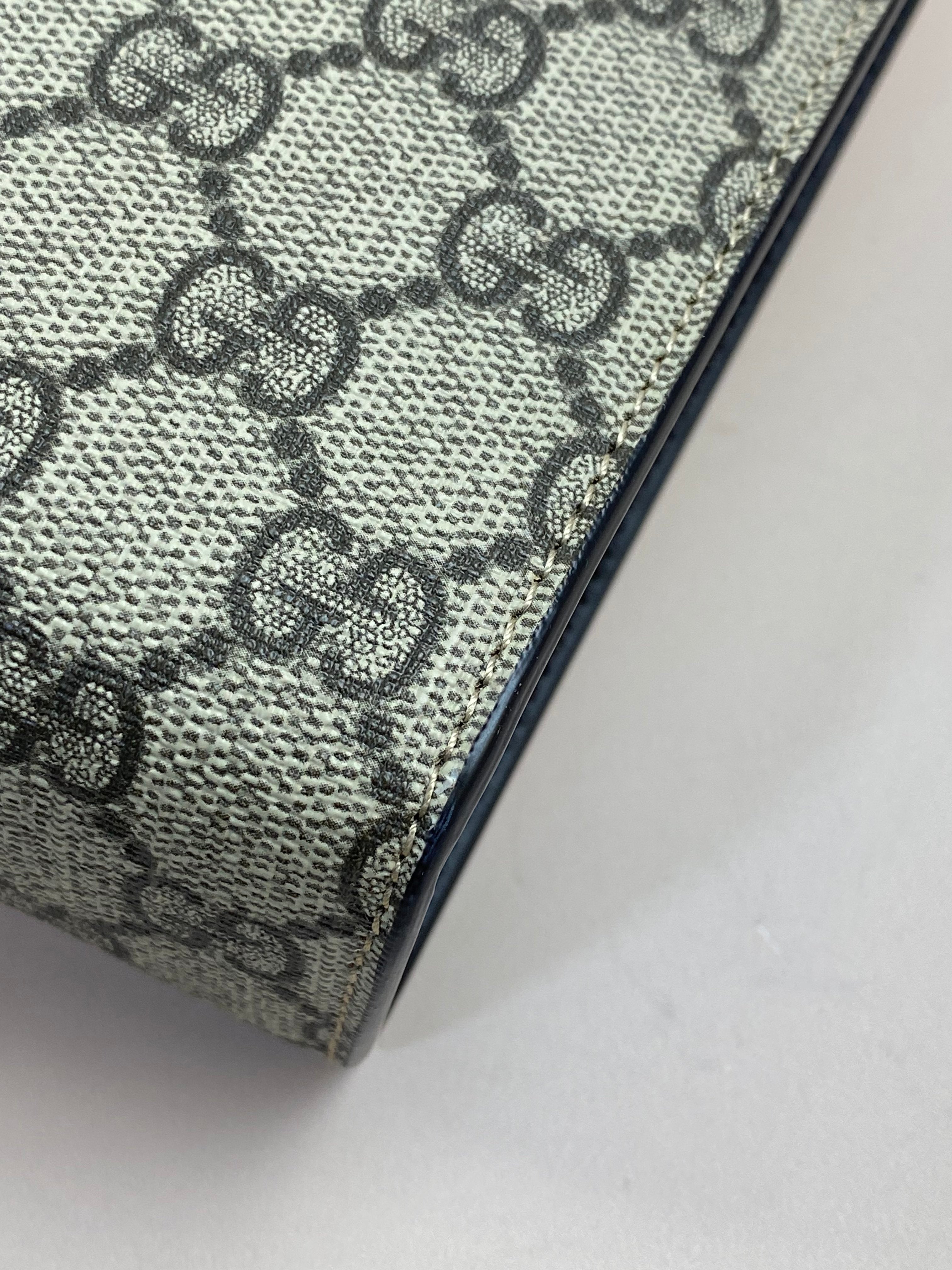 Gucci Ebony Monogram Selleria Web New Cosmetics Pouch