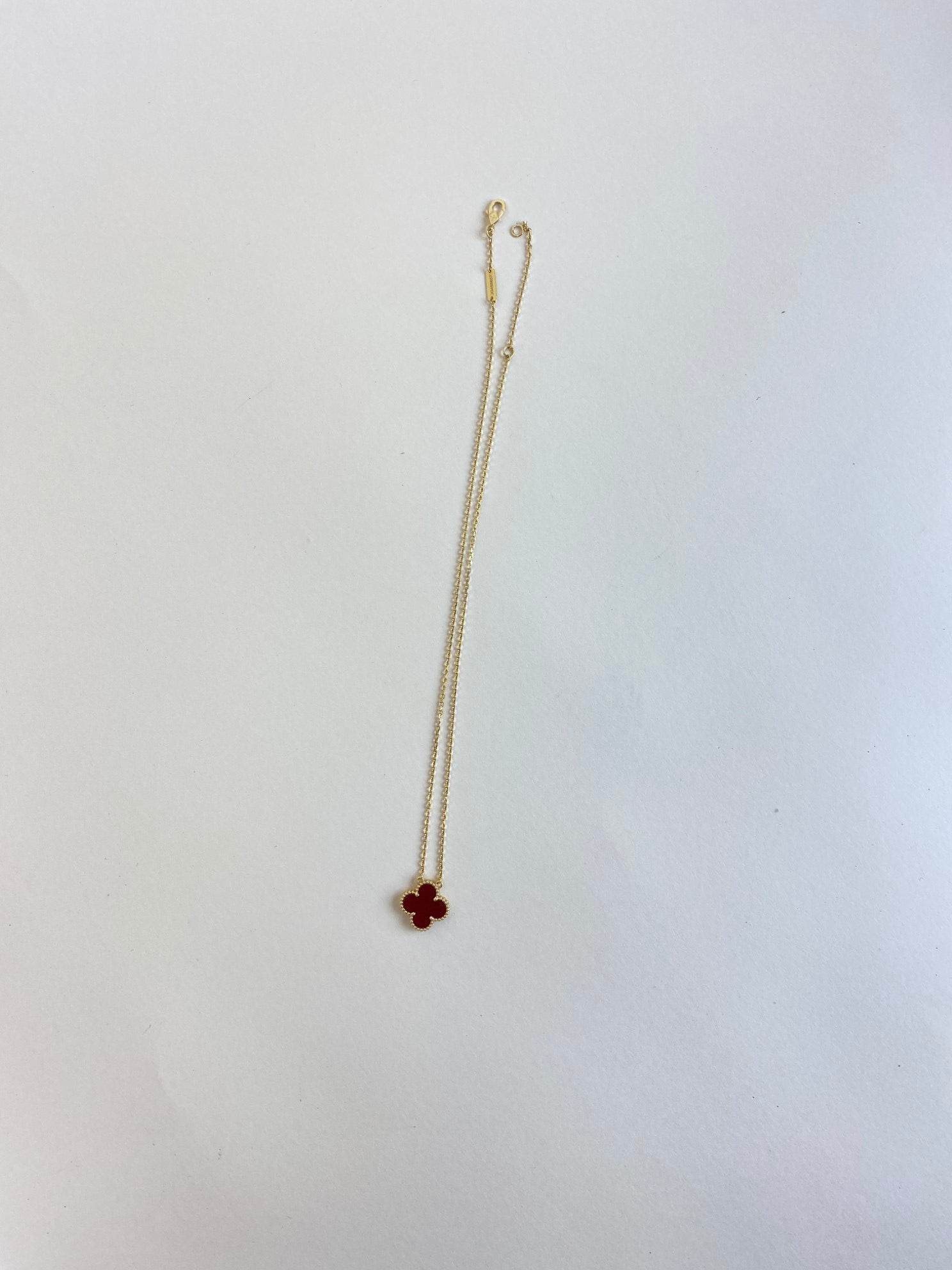 Van Cleef & Arpels 18K Yellow Gold Vintage Alhambra Pendant Small Necklace