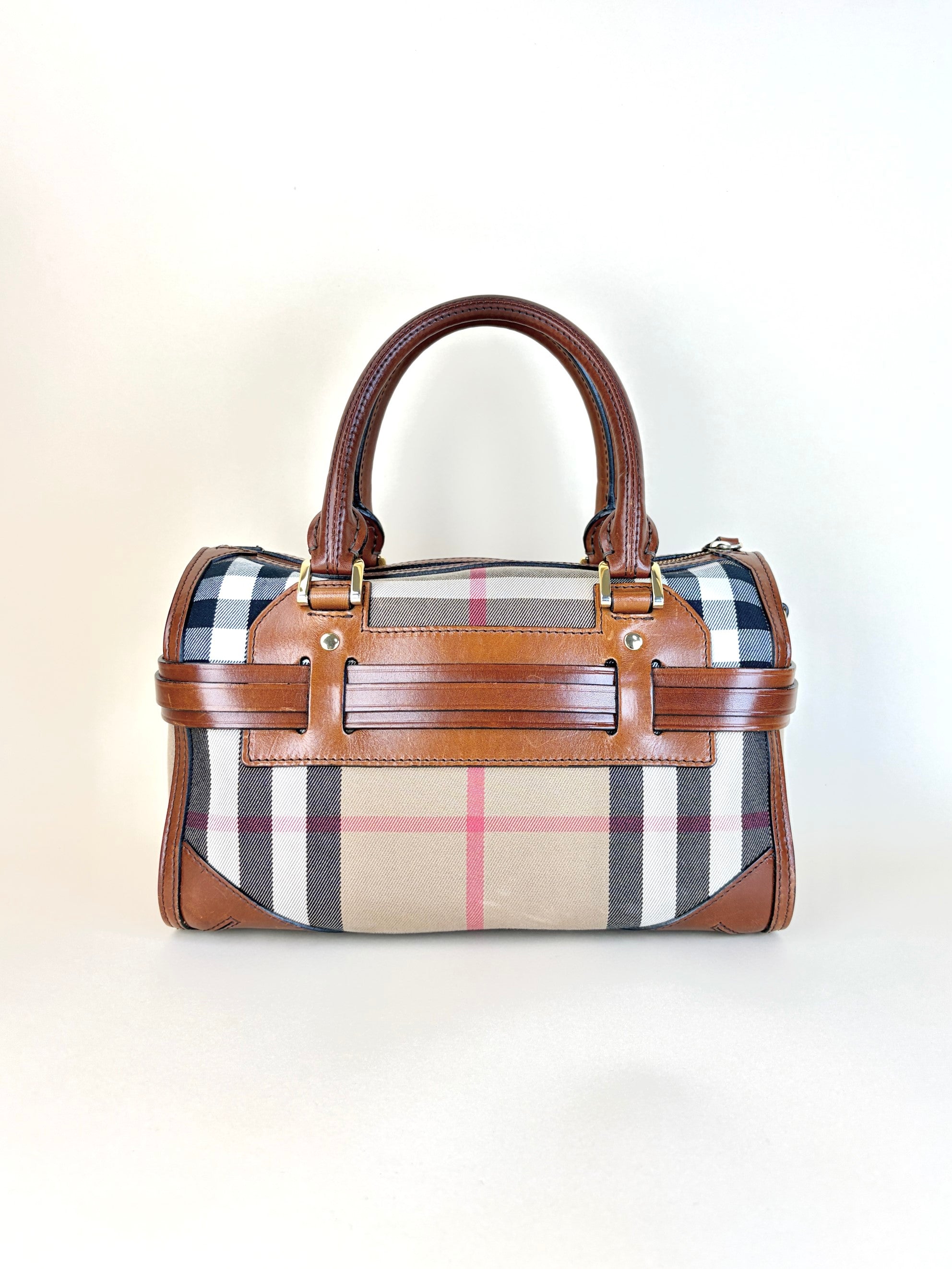 Burberry Alchester bridle bowling bag House Check