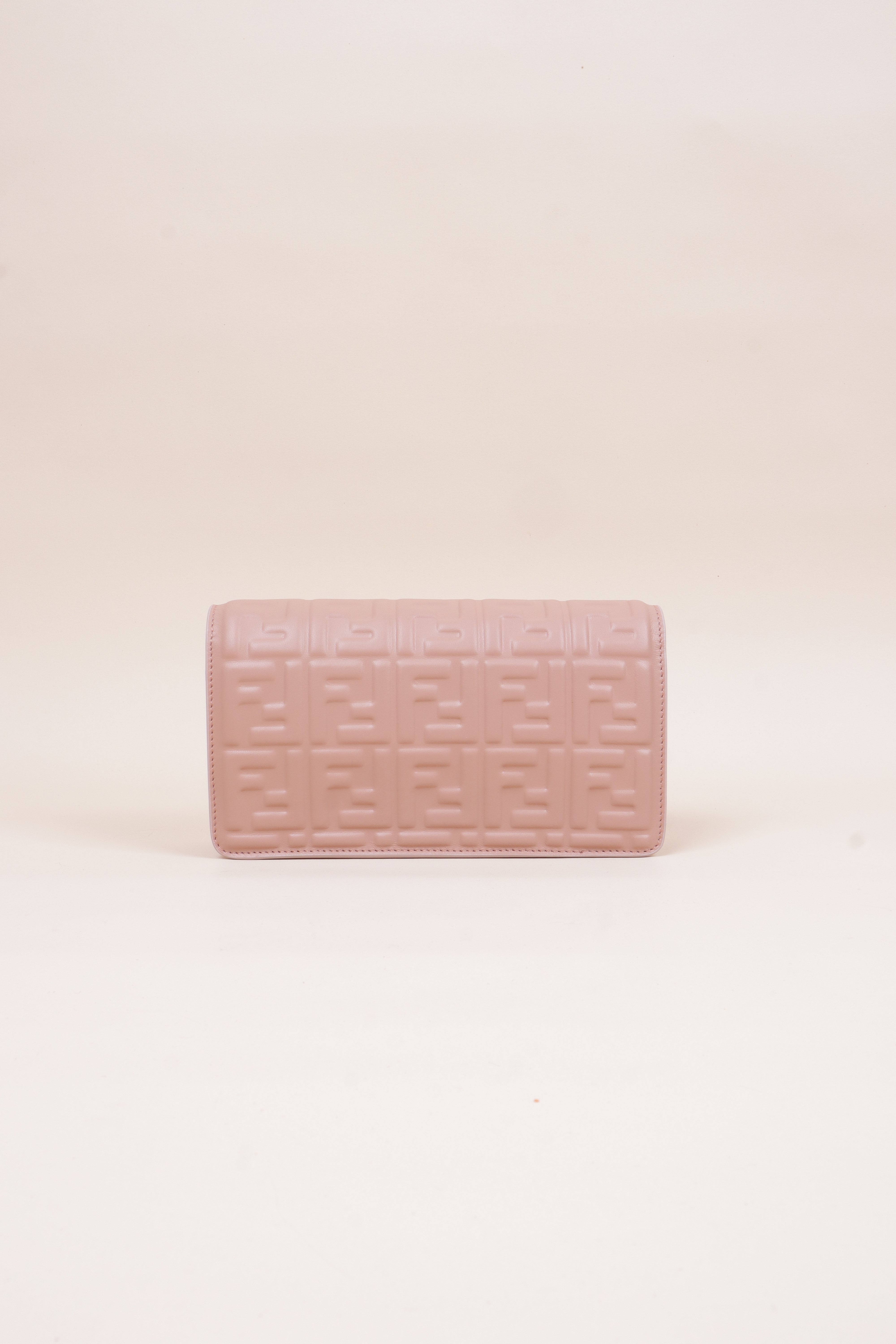 Fendi Pink Baguette Wallet on Chain