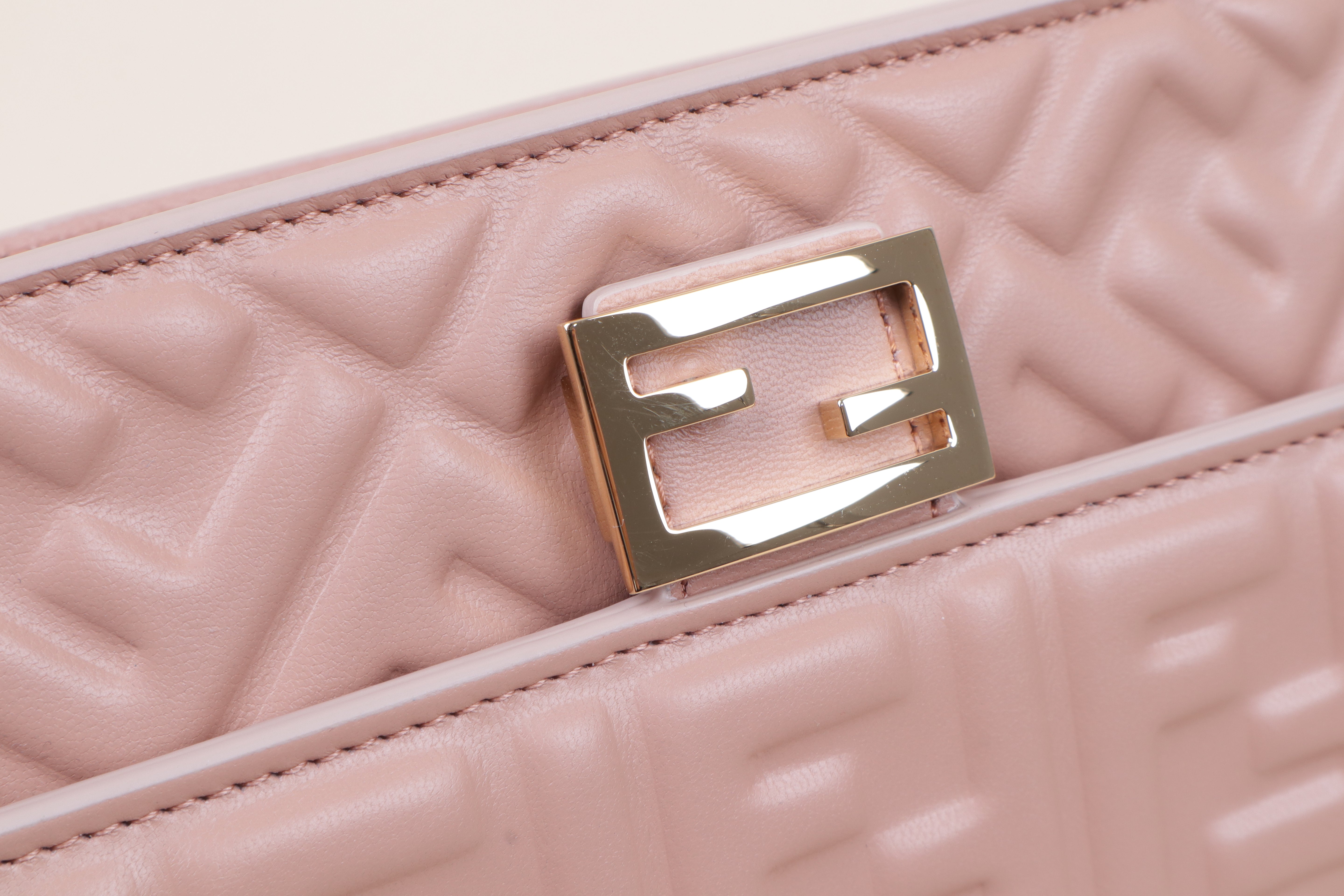 Fendi Pink Baguette Wallet on Chain