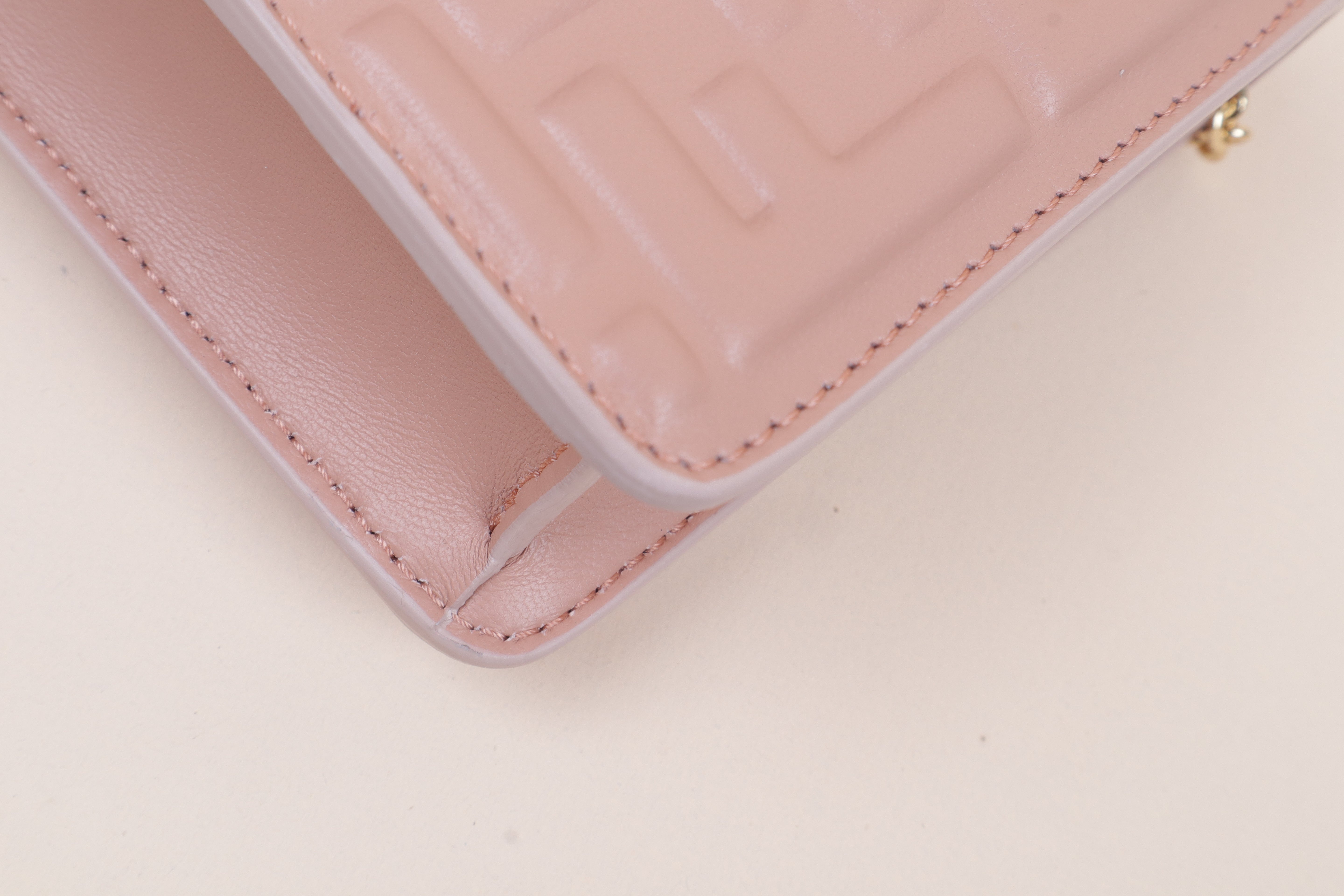 Fendi Pink Baguette Wallet on Chain