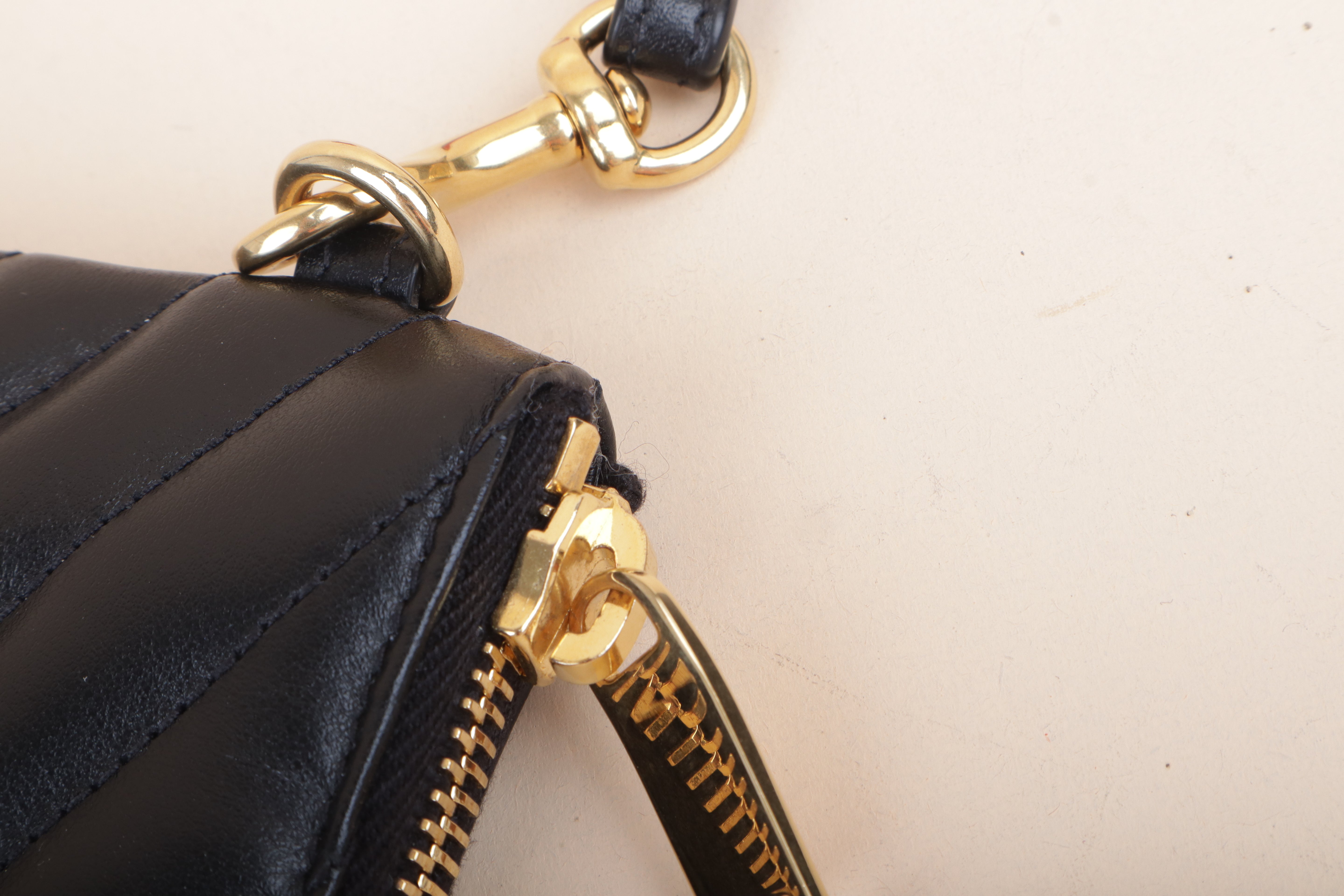 YSL Black Cassandra A5 Pouch