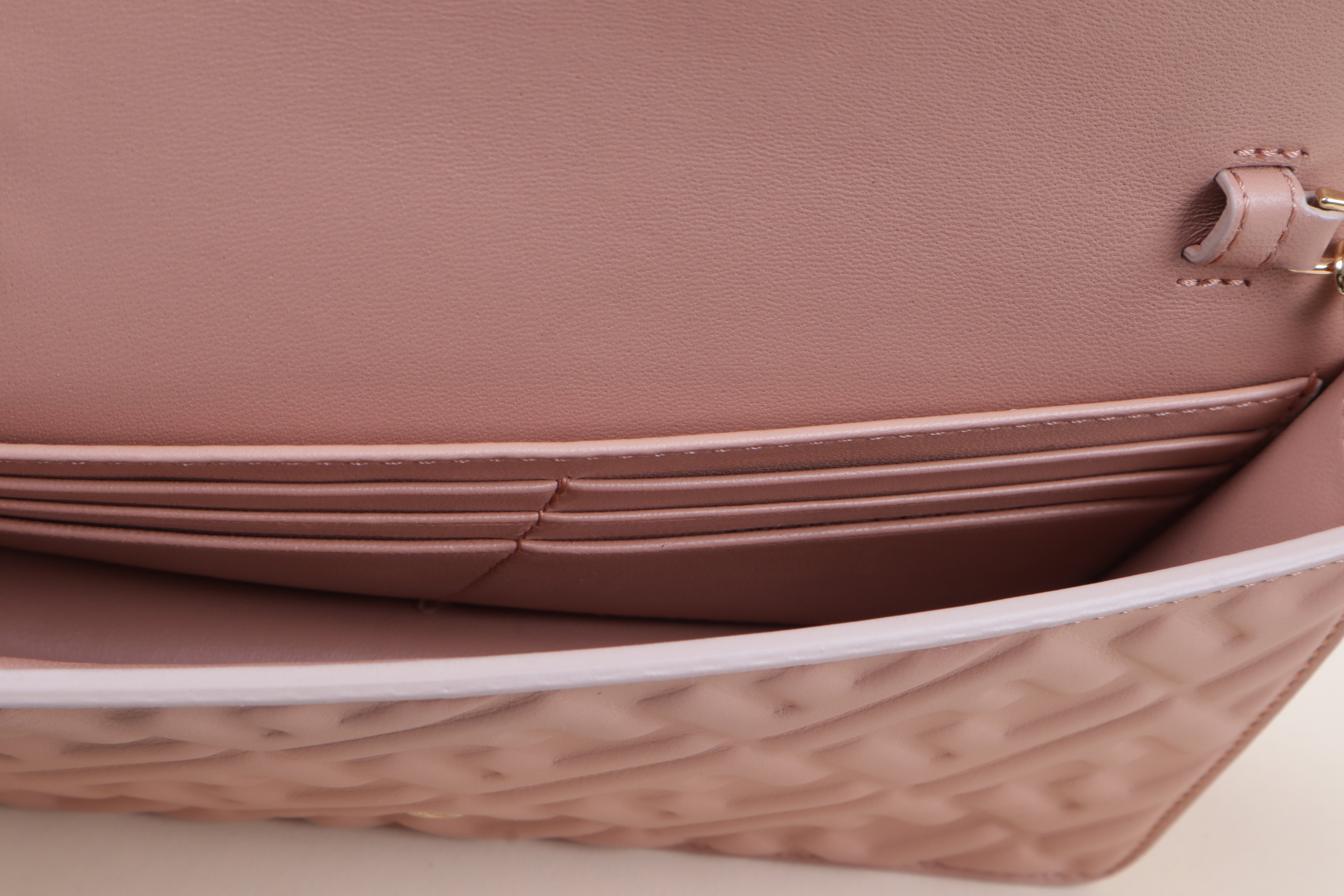 Fendi Pink Baguette Wallet on Chain