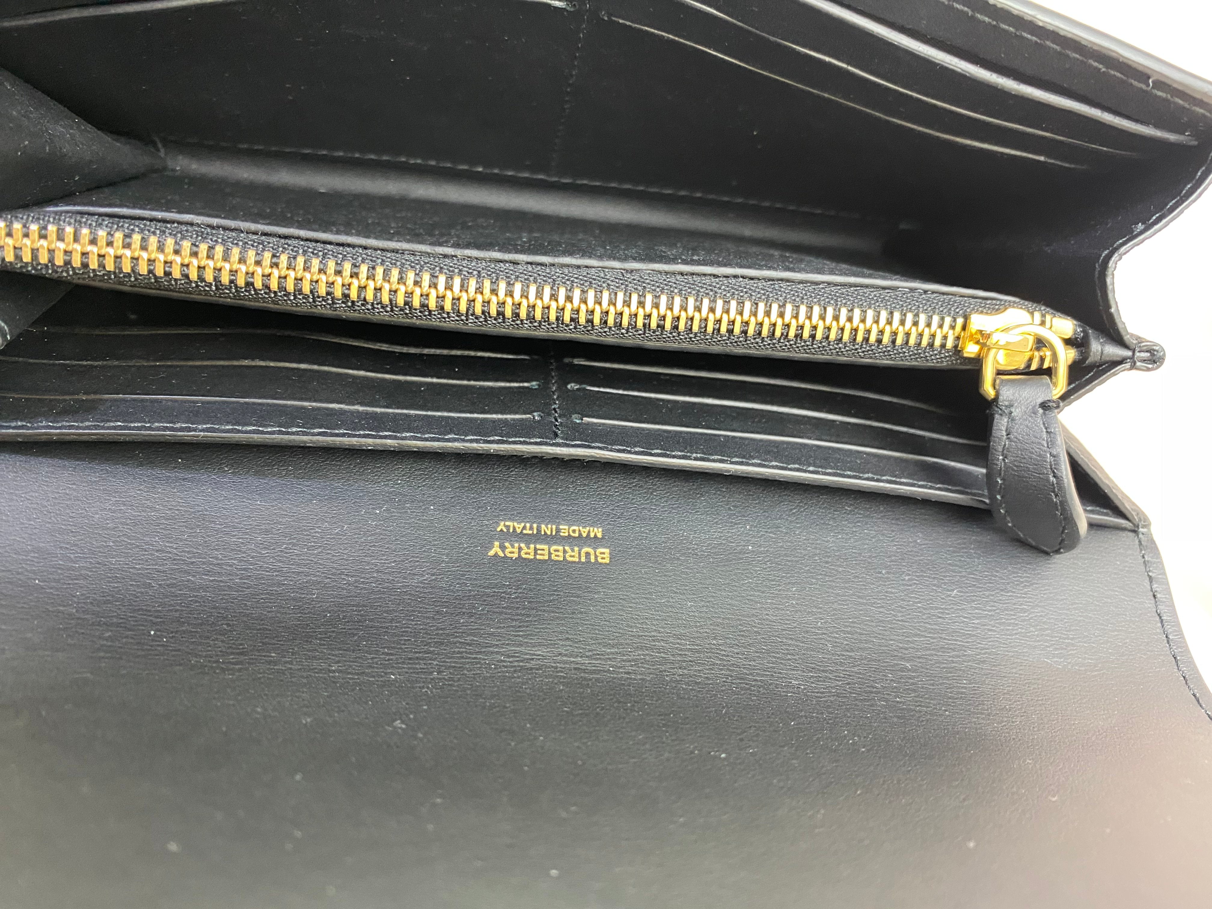 Burberry Black Conditional TB Long Wallet