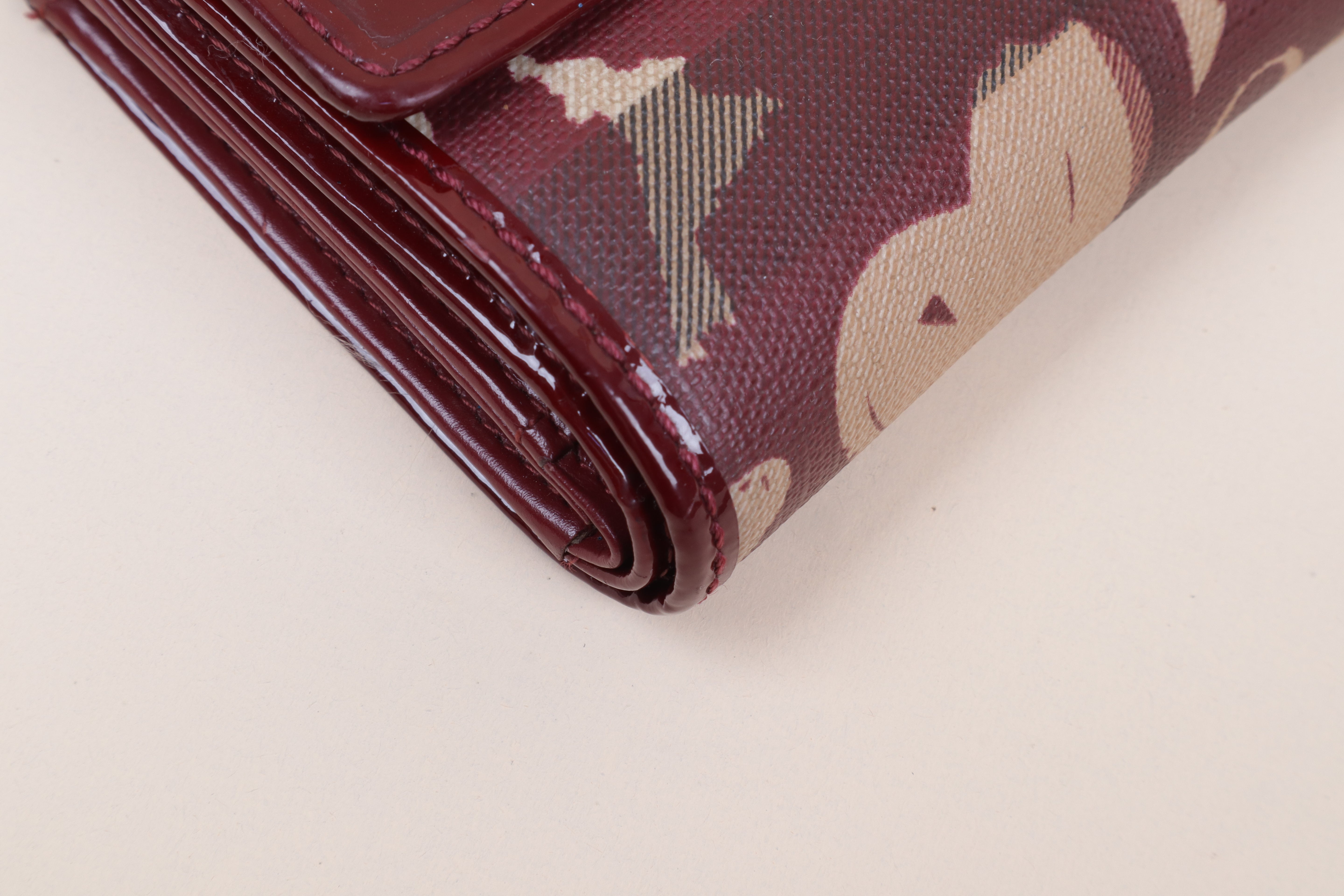 Burberry Berry Red Nova Check Heart Compact Wallet