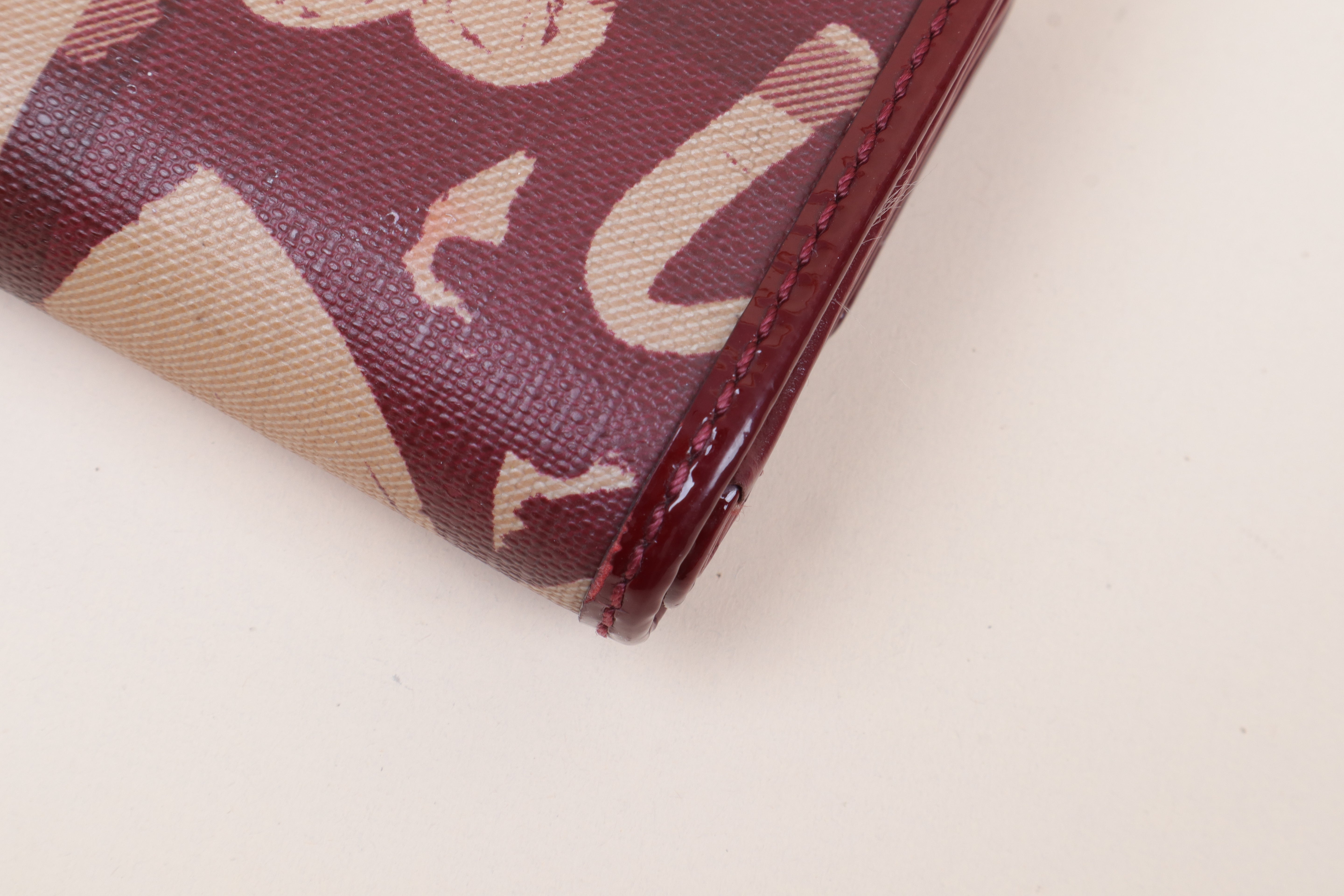 Burberry Berry Red Nova Check Heart Compact Wallet