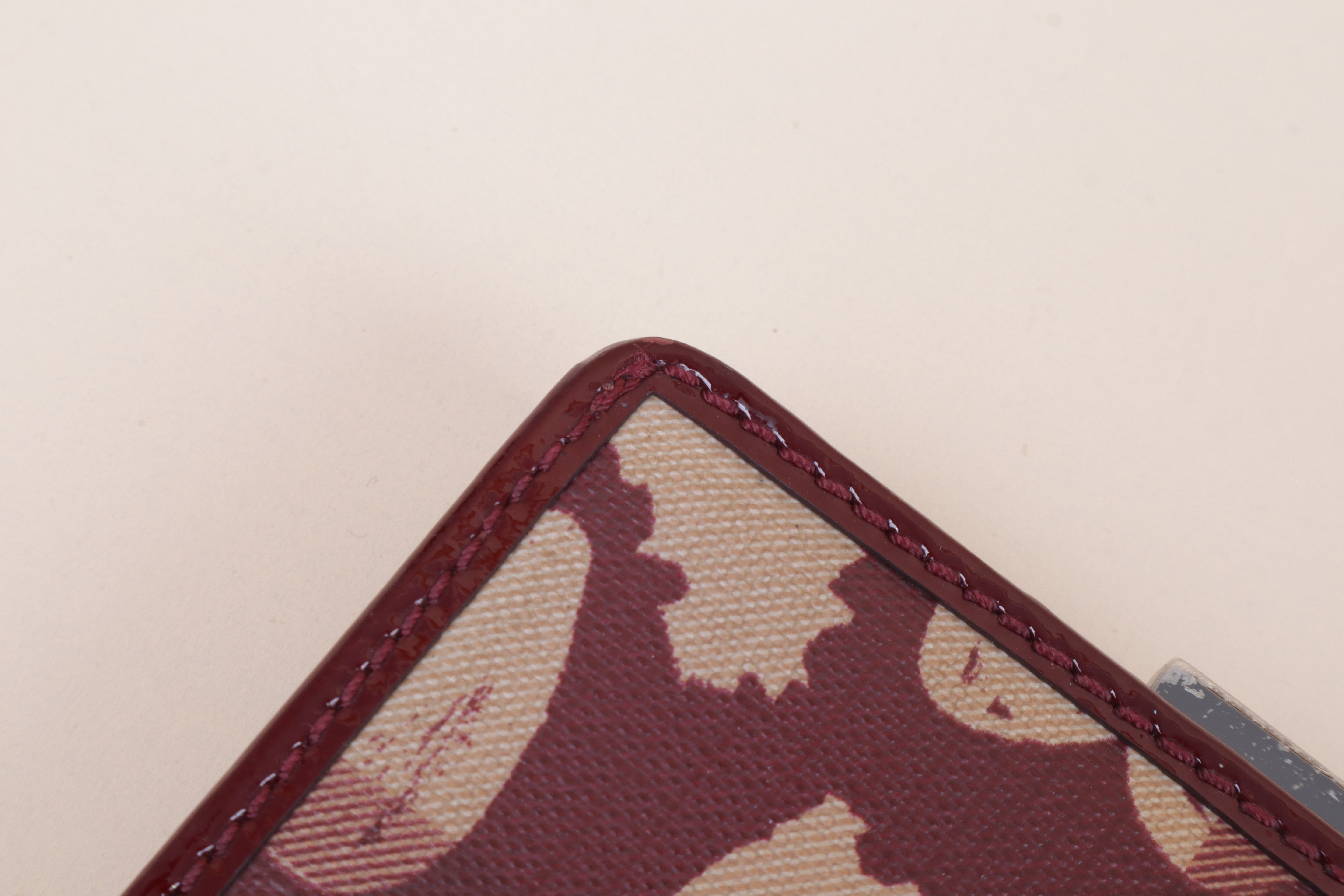 Burberry Berry Red Nova Check Heart Compact Wallet
