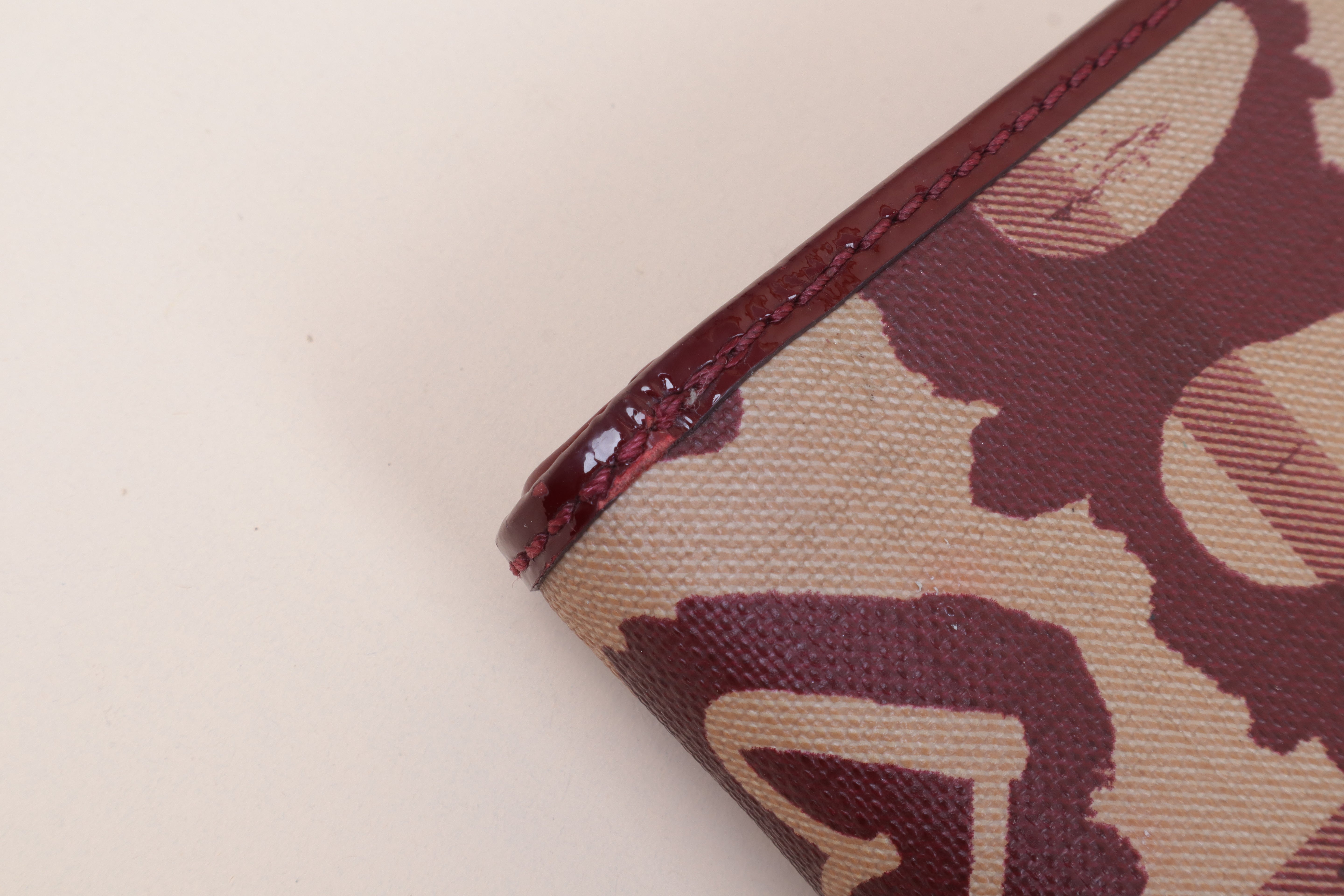 Burberry Berry Red Nova Check Heart Compact Wallet