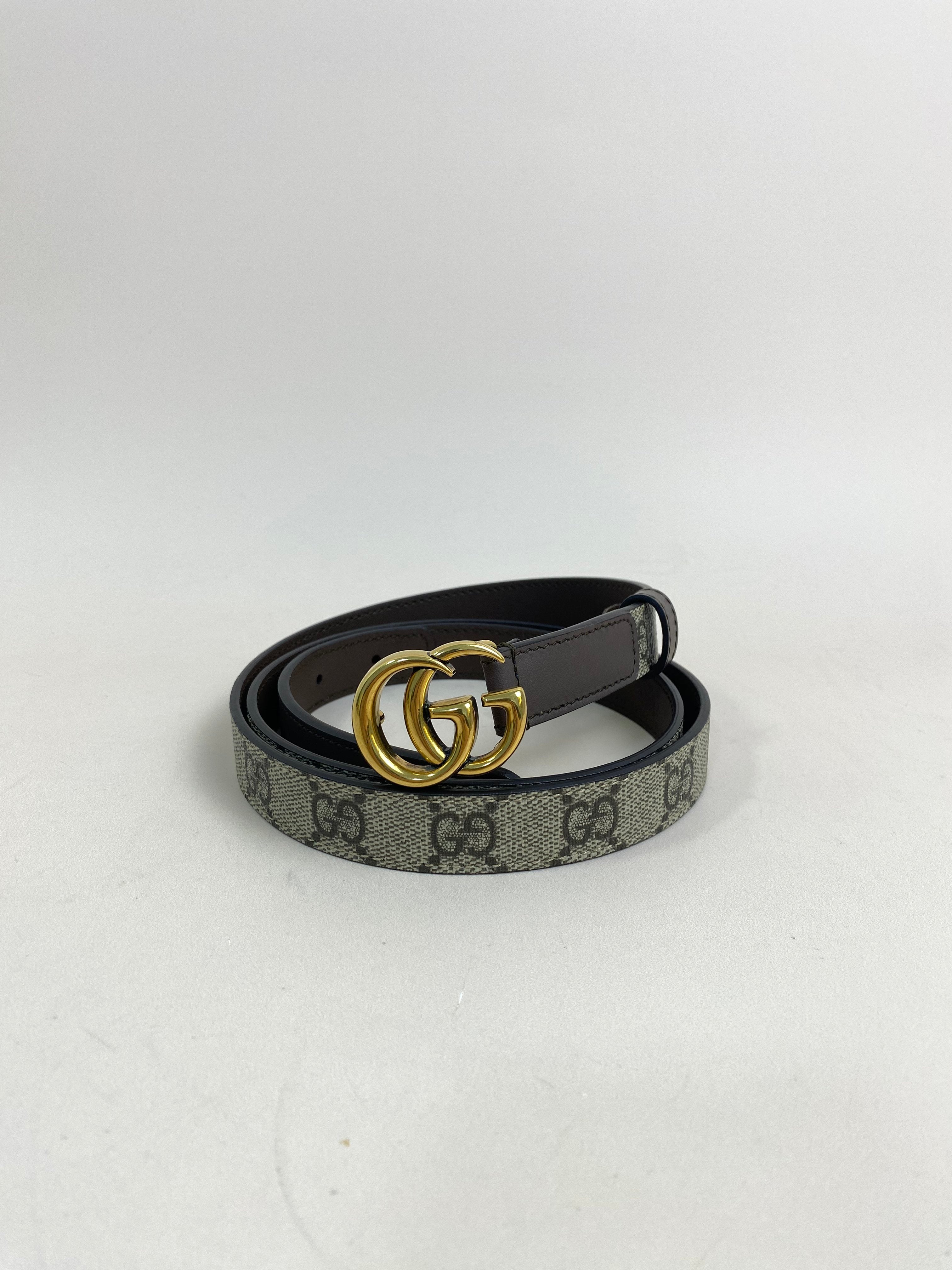Gucci Bicolor GG Marmont Belt 42