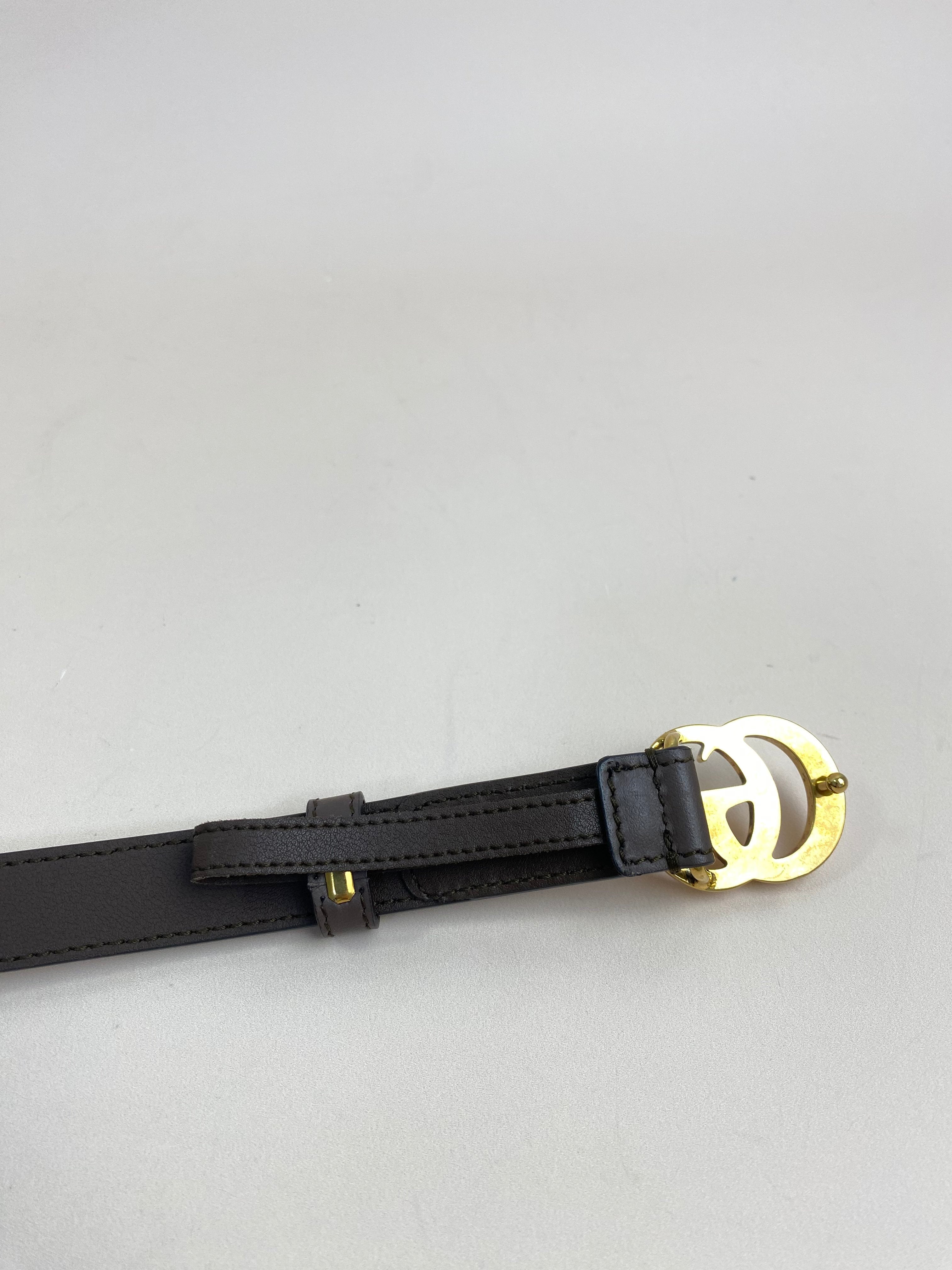 Gucci Bicolor GG Marmont Belt 42
