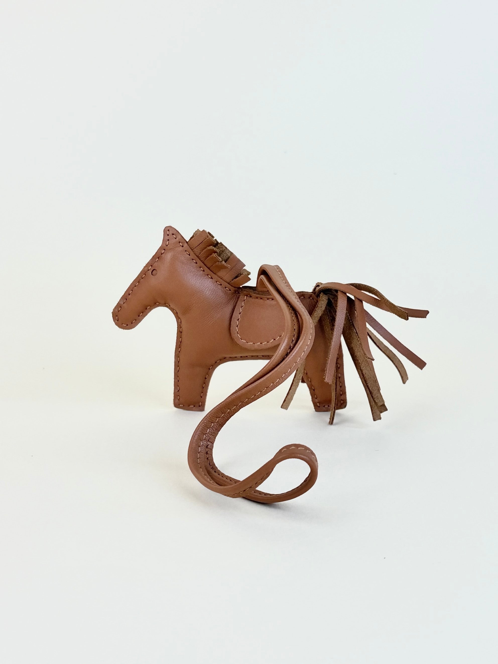 Hermes lambskin gold rodeo pm horse bag charm