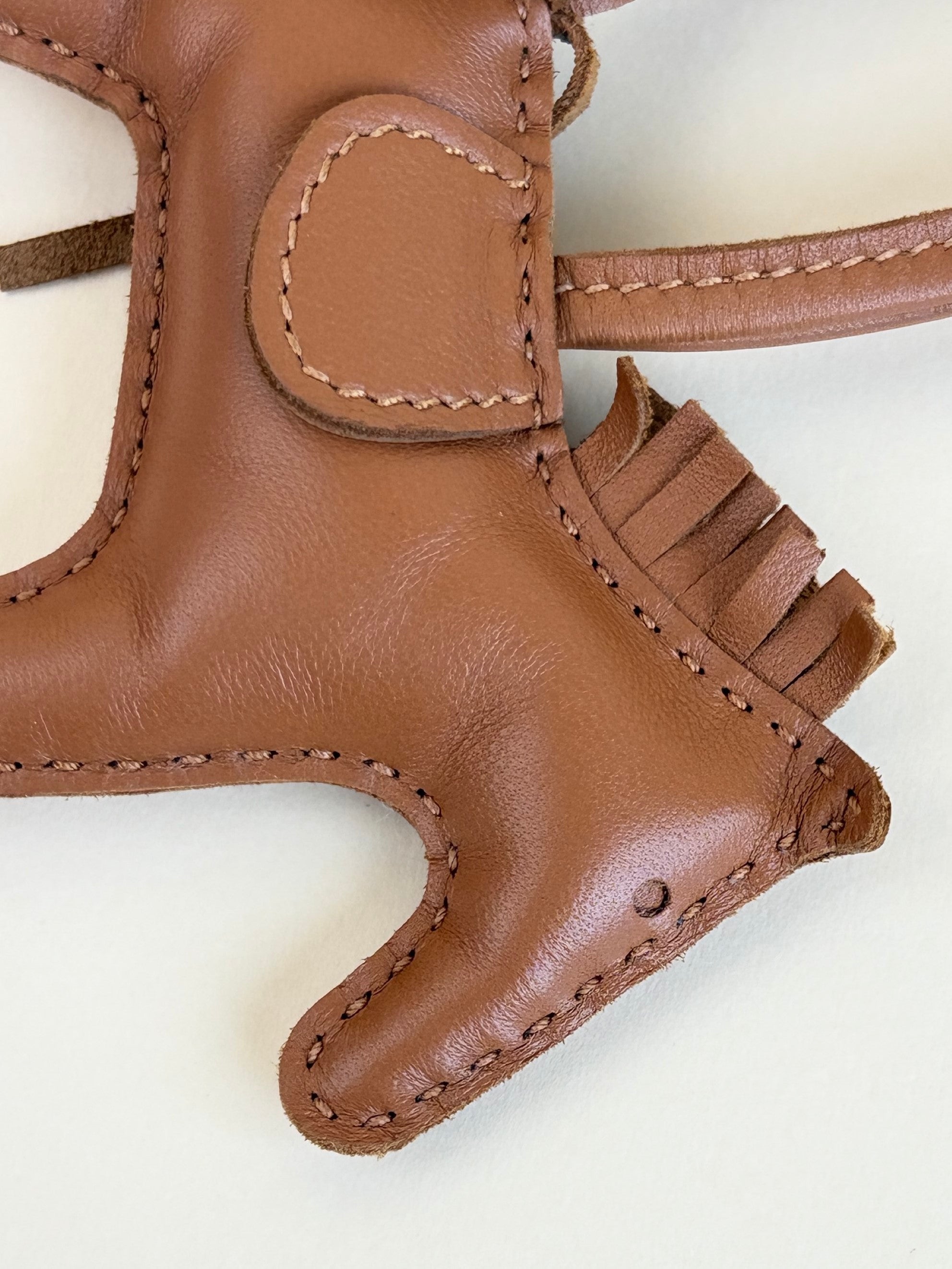 Hermes lambskin gold rodeo pm horse bag charm
