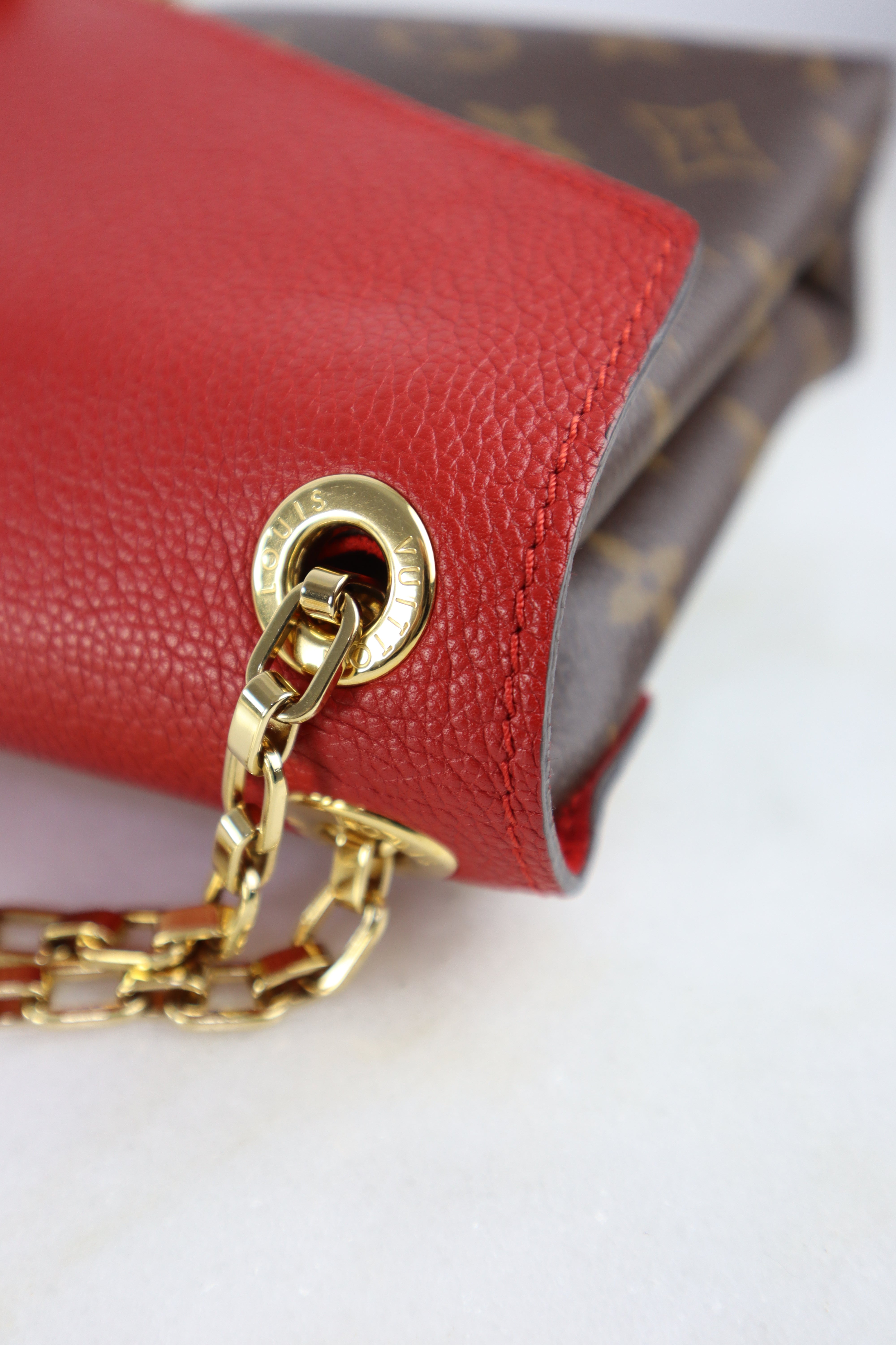 Louis Vuitton Monogram Red Pallas Chain Shoulder Bag