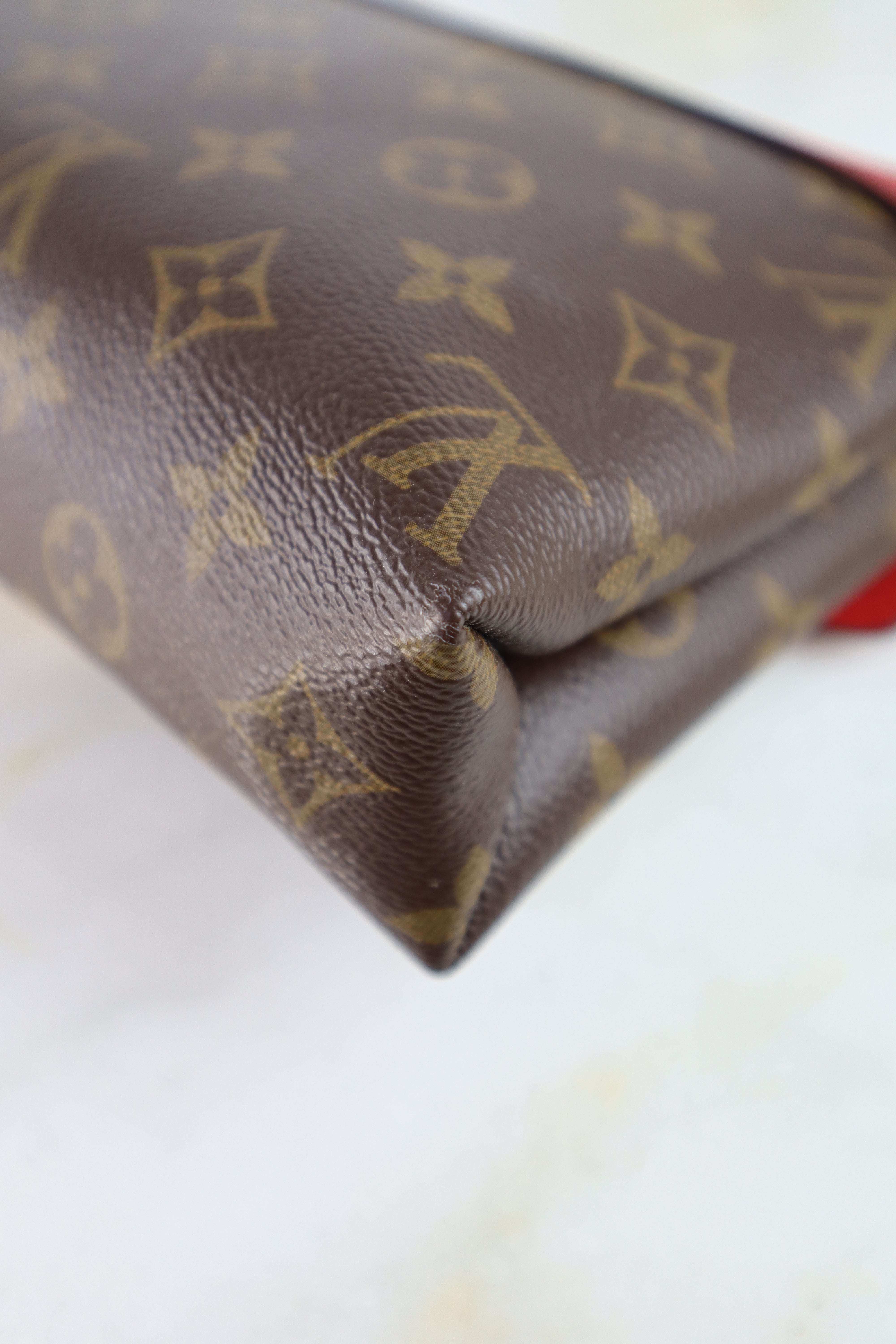 Louis Vuitton Monogram Red Pallas Chain Shoulder Bag