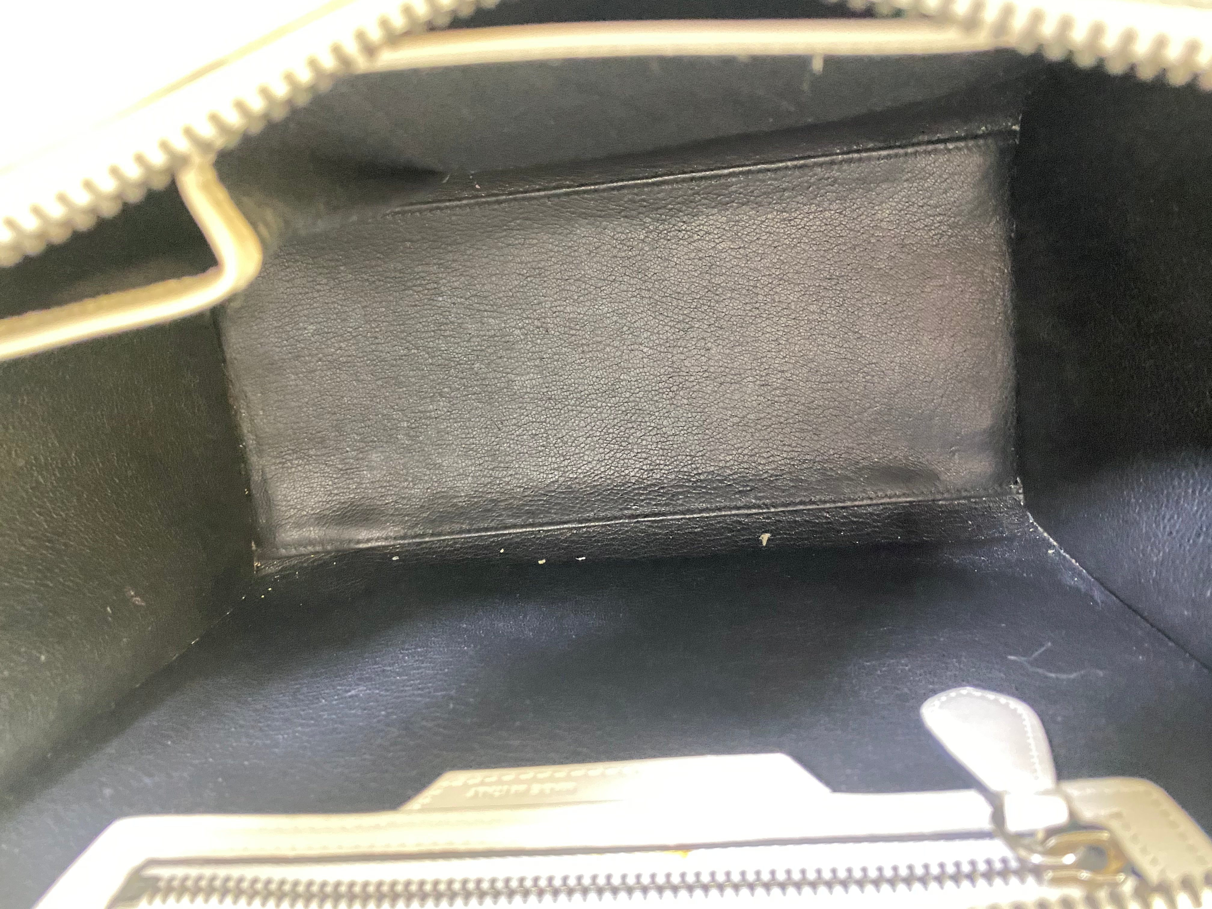 Celine Off White Micro Luggage Tote Bag