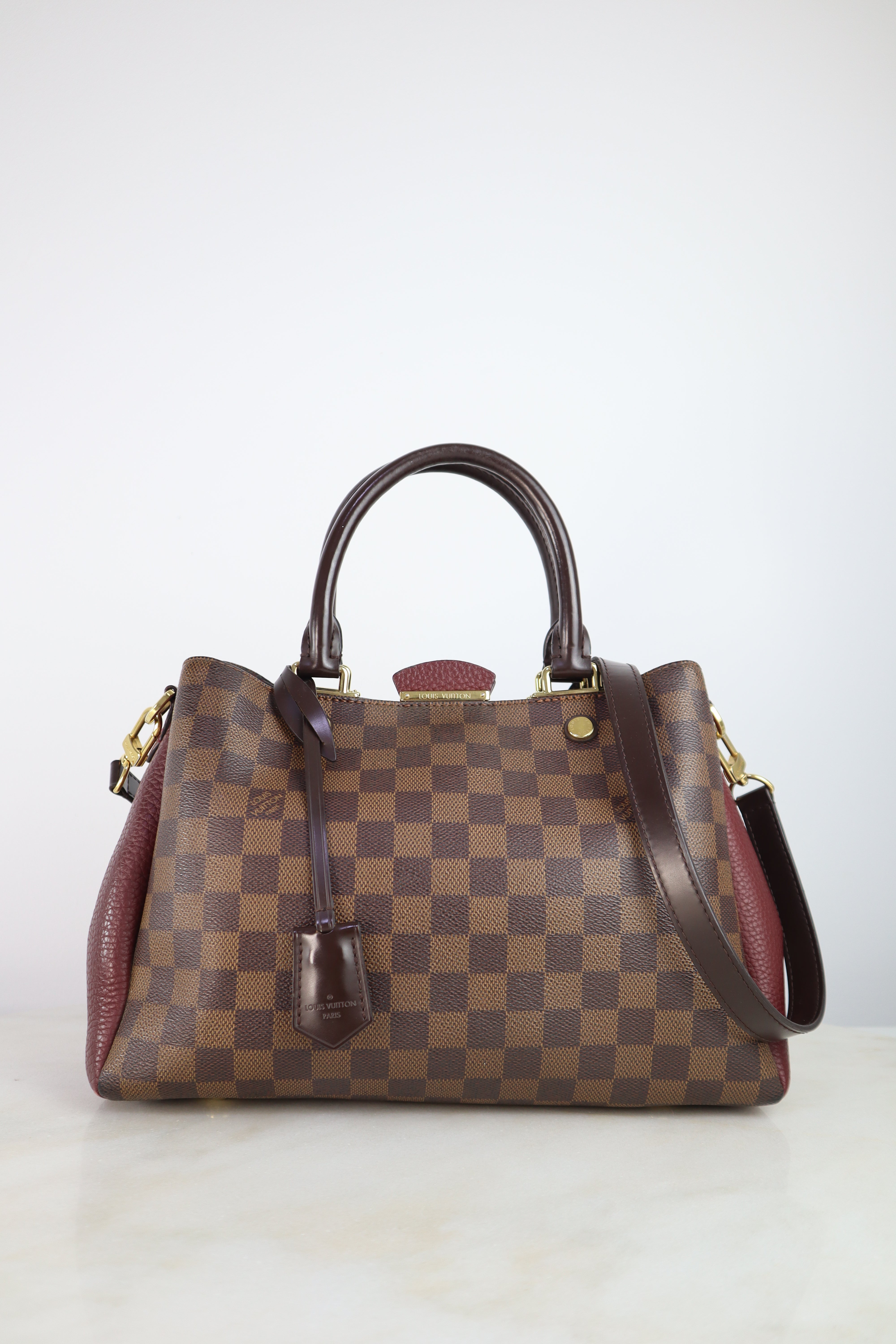 Louis Vuitton Damier Ebene Bordeaux Brittany Bag W/ Strap