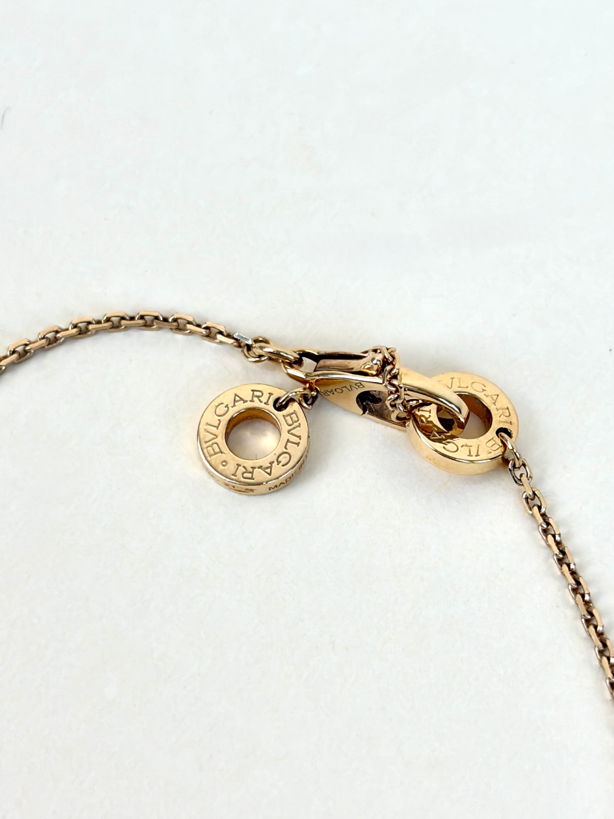 Bvlgari 18K Rose Gold with turquoise Divas’ Dream Diamond Pendant Necklace