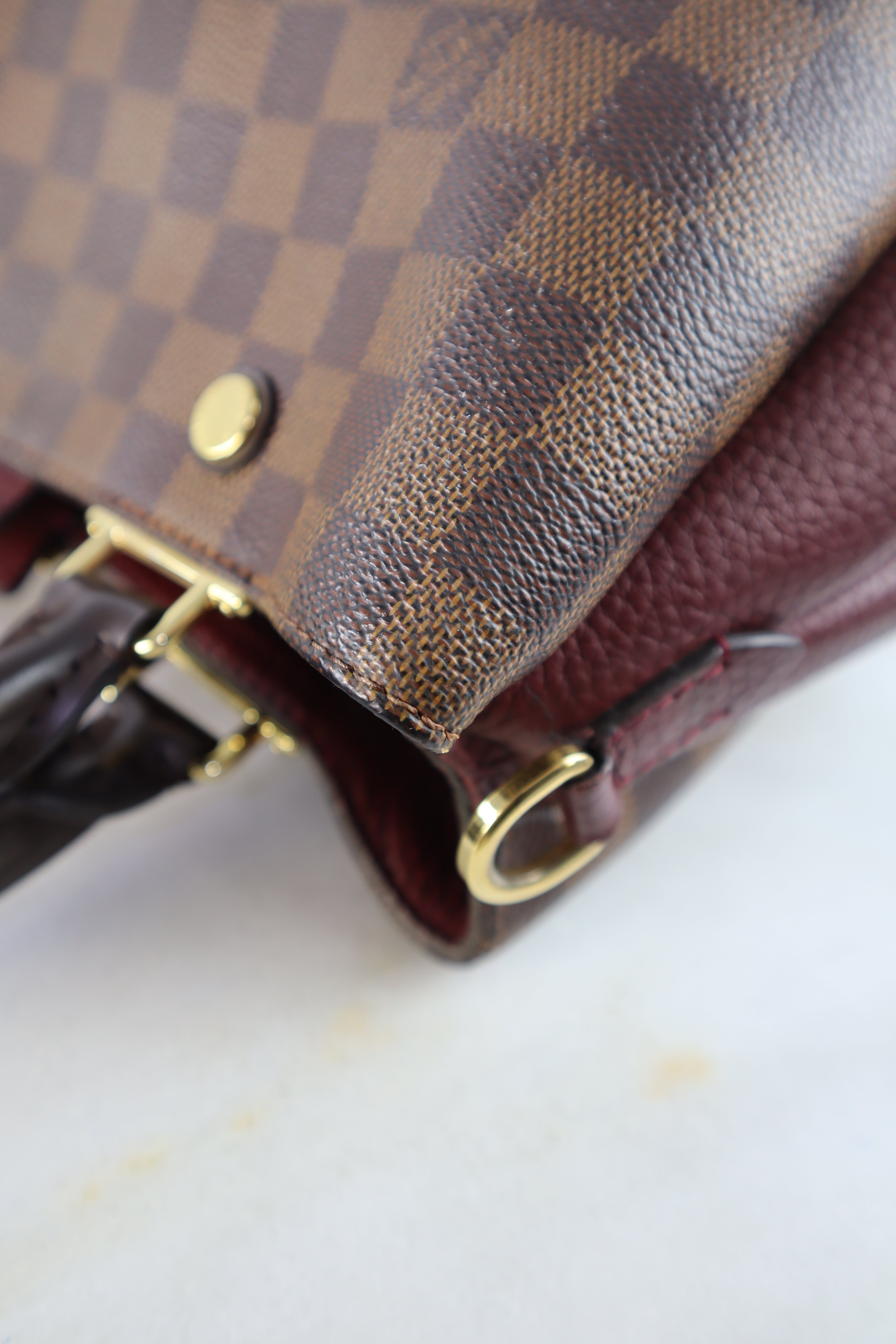 Louis Vuitton Damier Ebene Bordeaux Brittany Bag W/ Strap