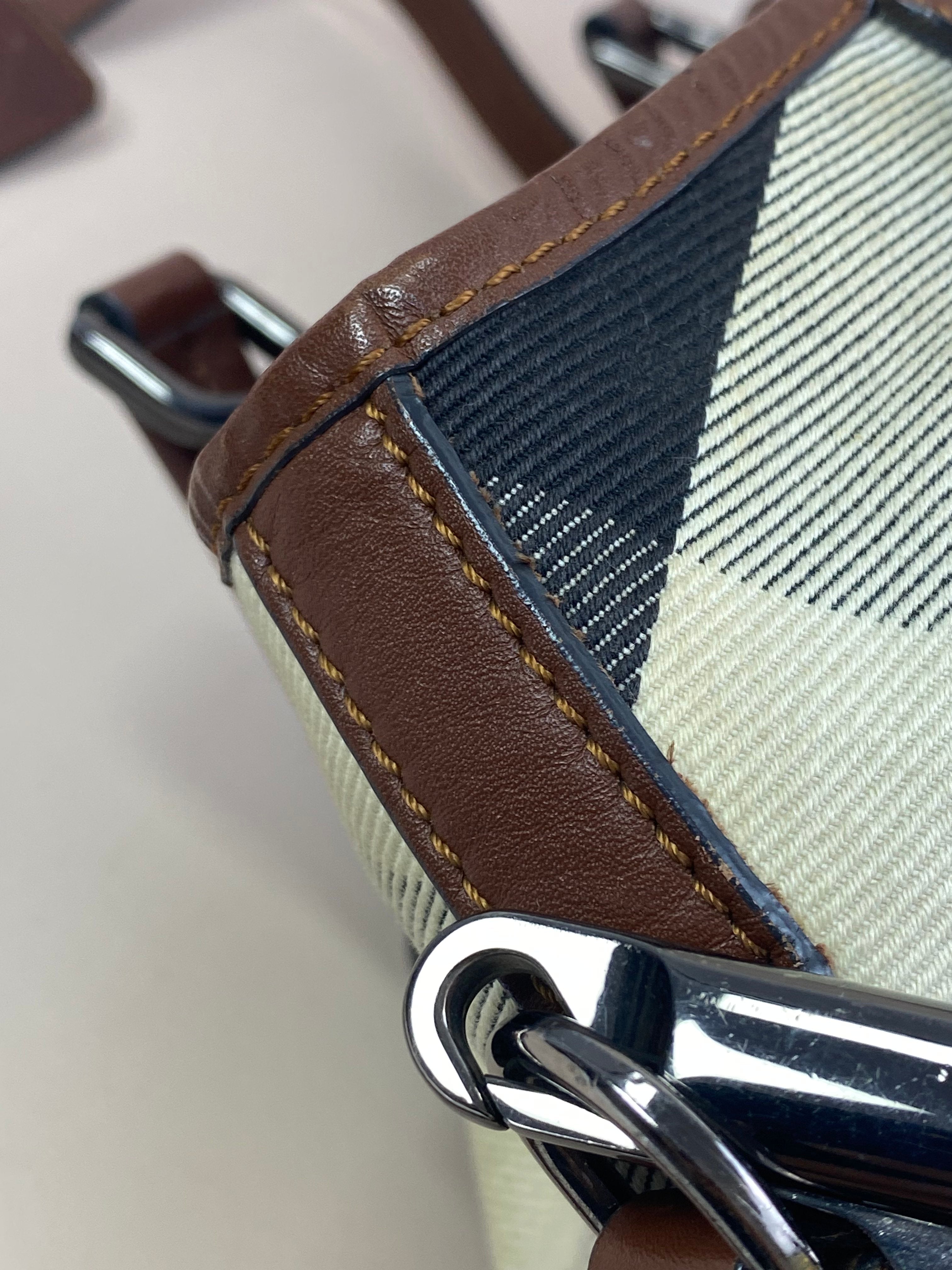 Burberry Bicolor Mega Check Tote Bag