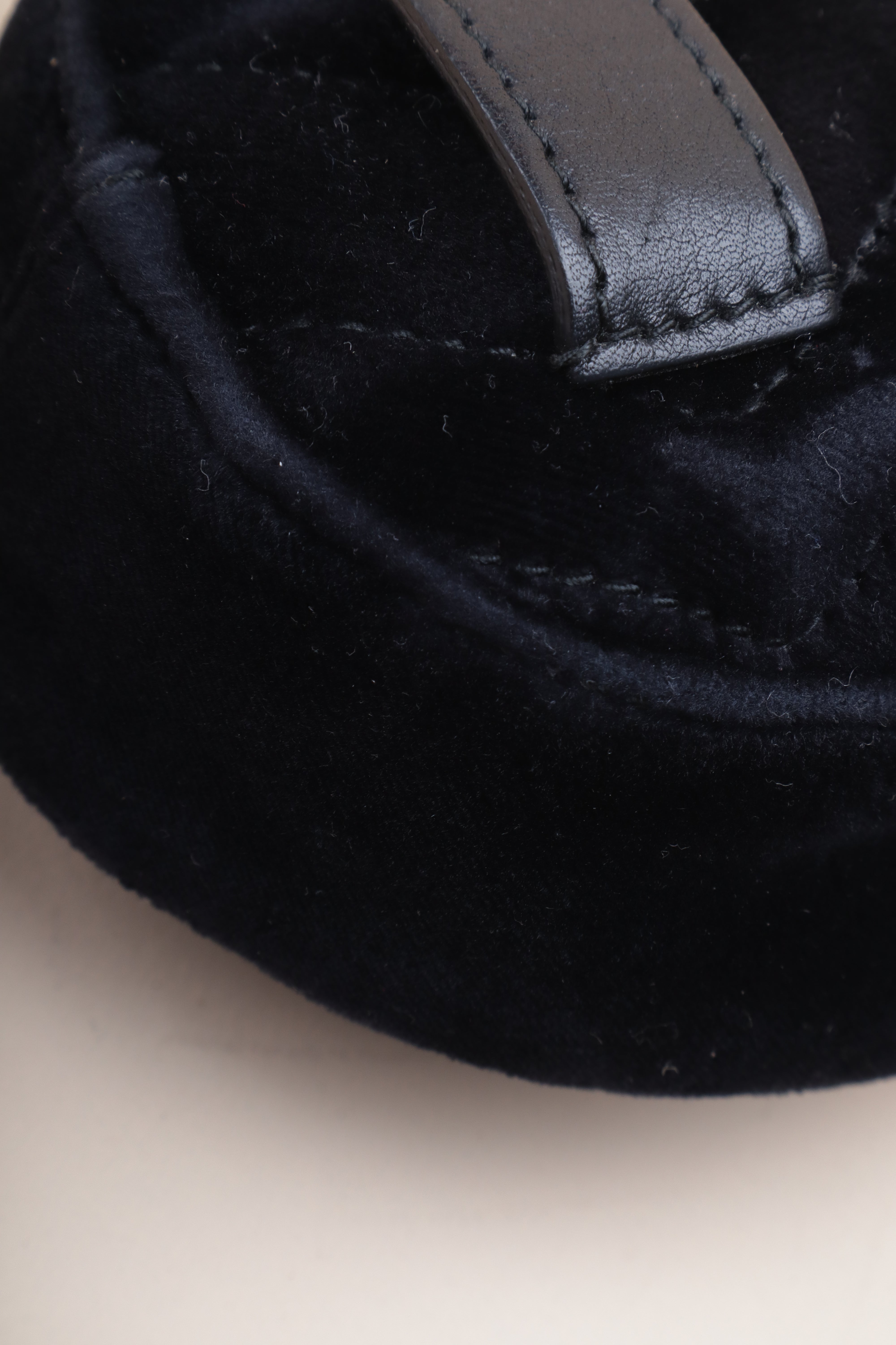 Gucci Black marquise Velvet Marmont Mini Belt Bag
