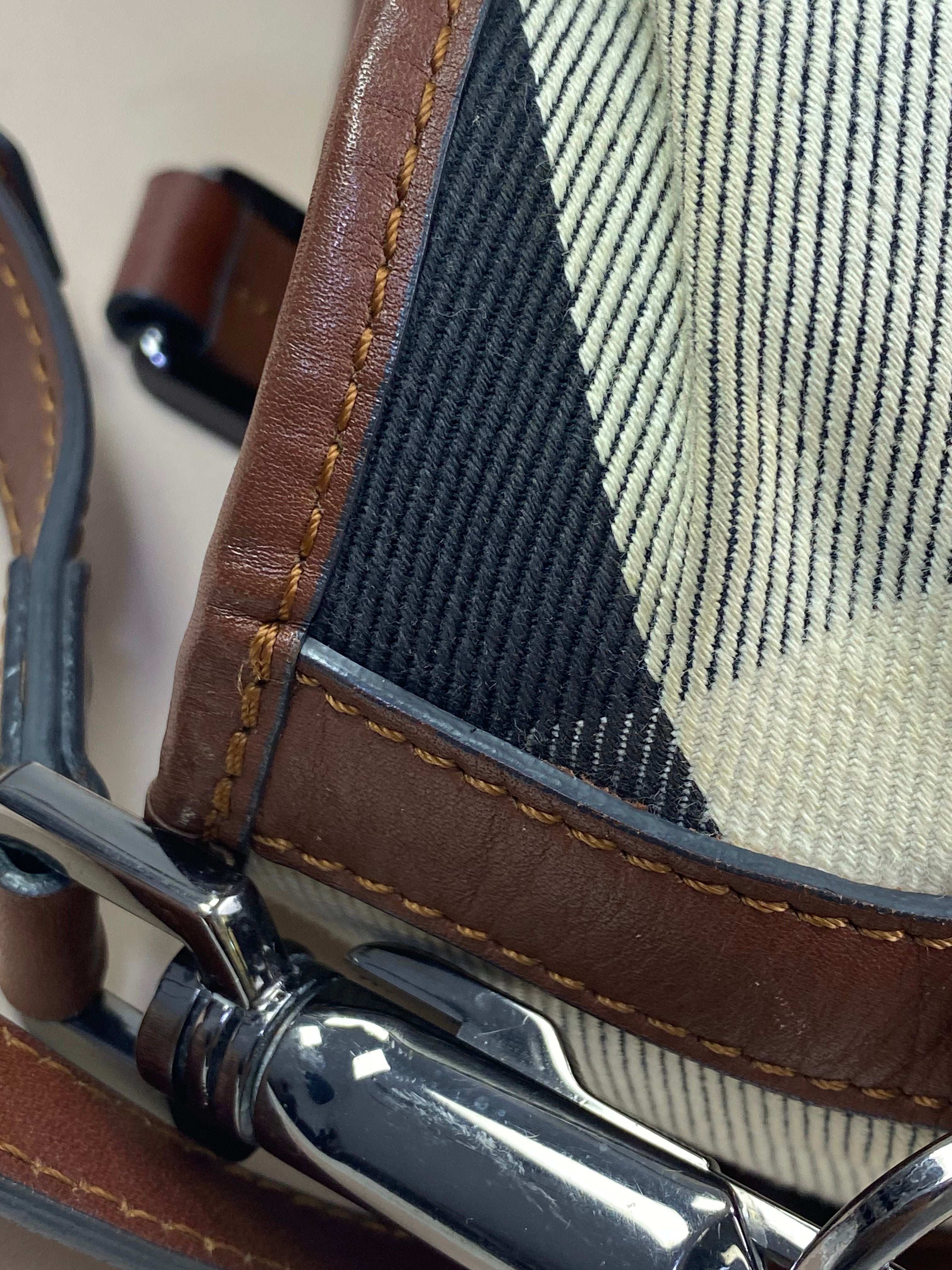 Burberry Bicolor Mega Check Tote Bag
