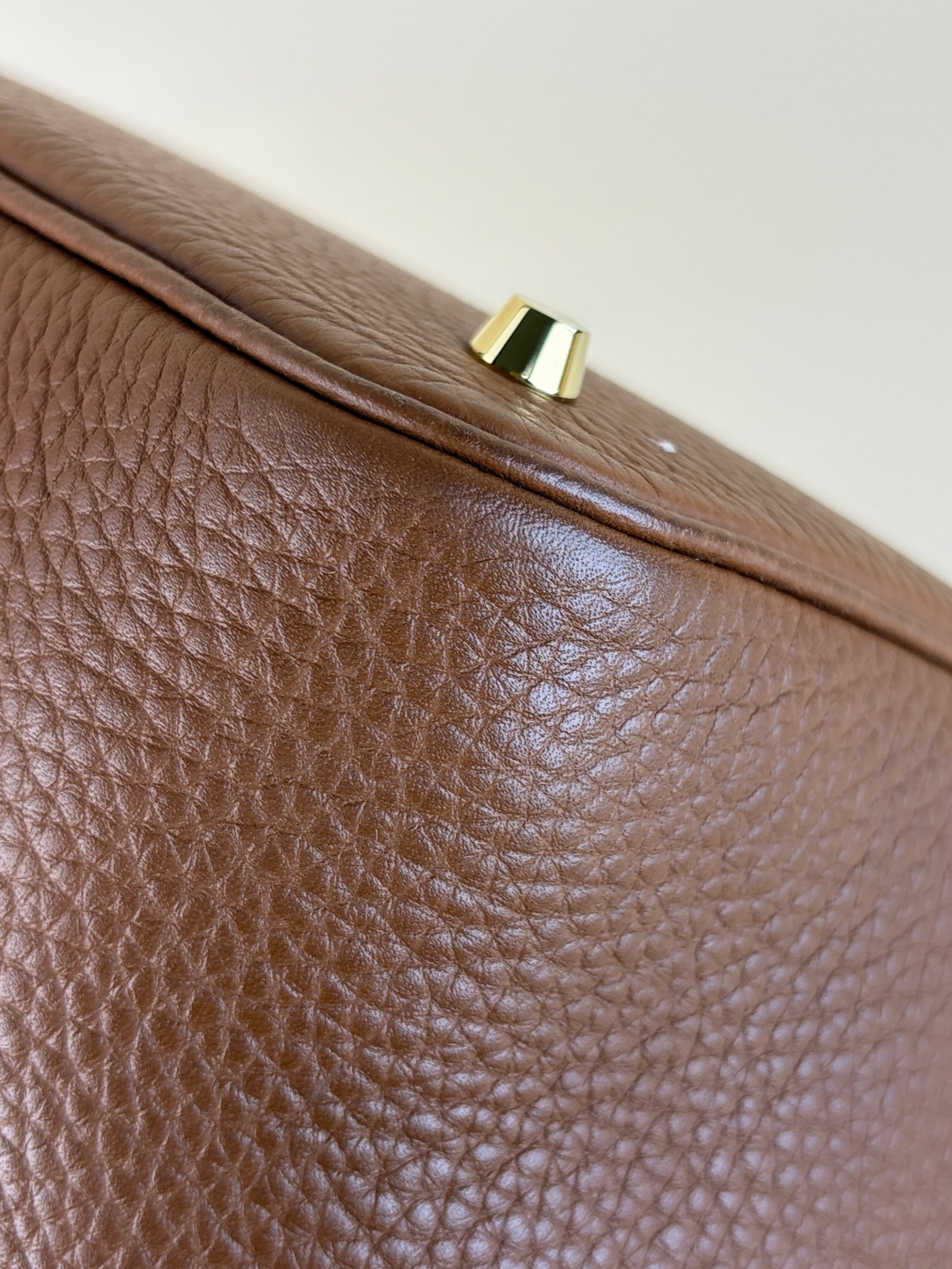 Hermes picotin 22 gold taurillon Clemence leather