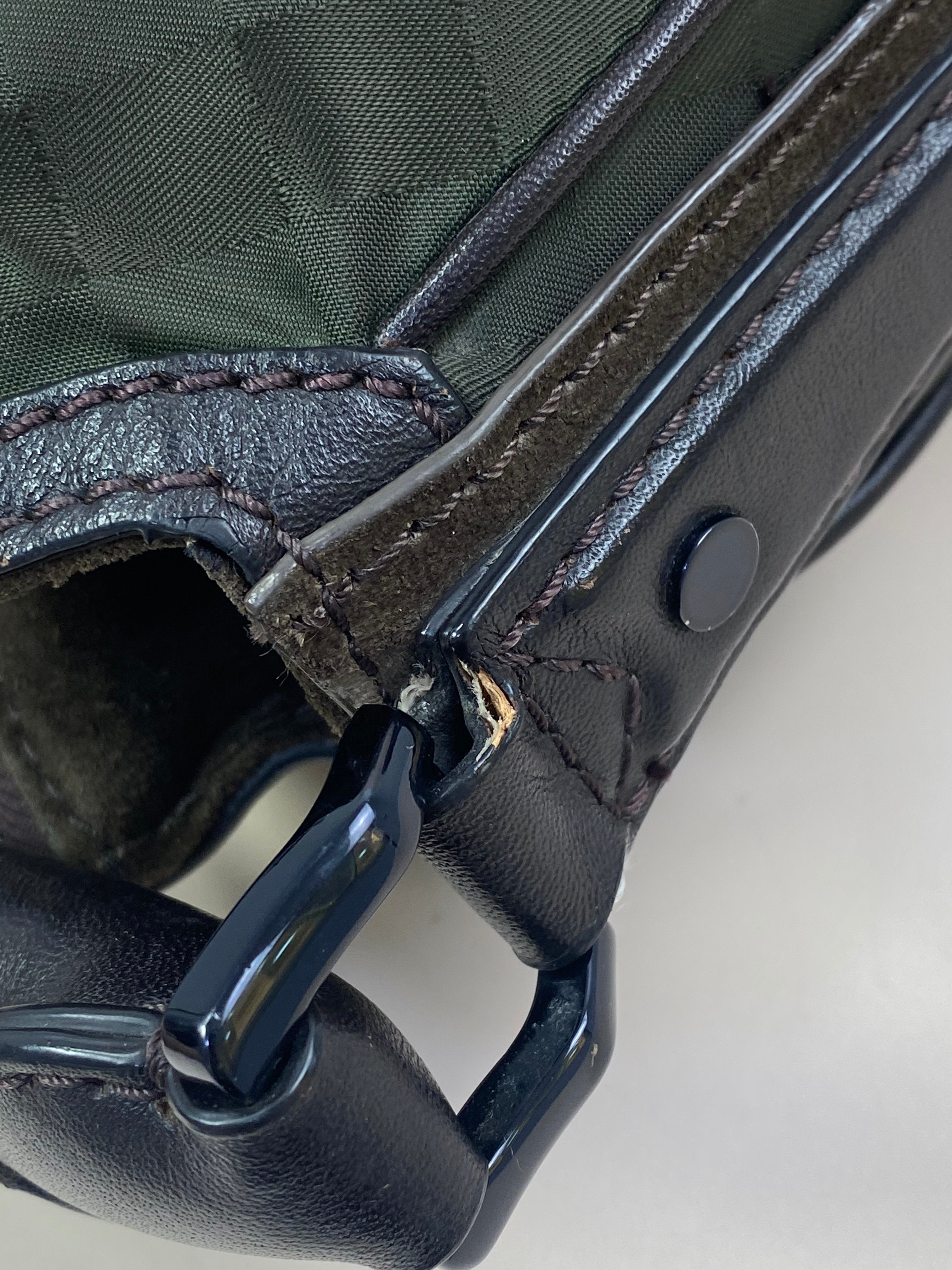 Burberry Bicolor Smoked Brooklyn Hobo Shoulder Bag