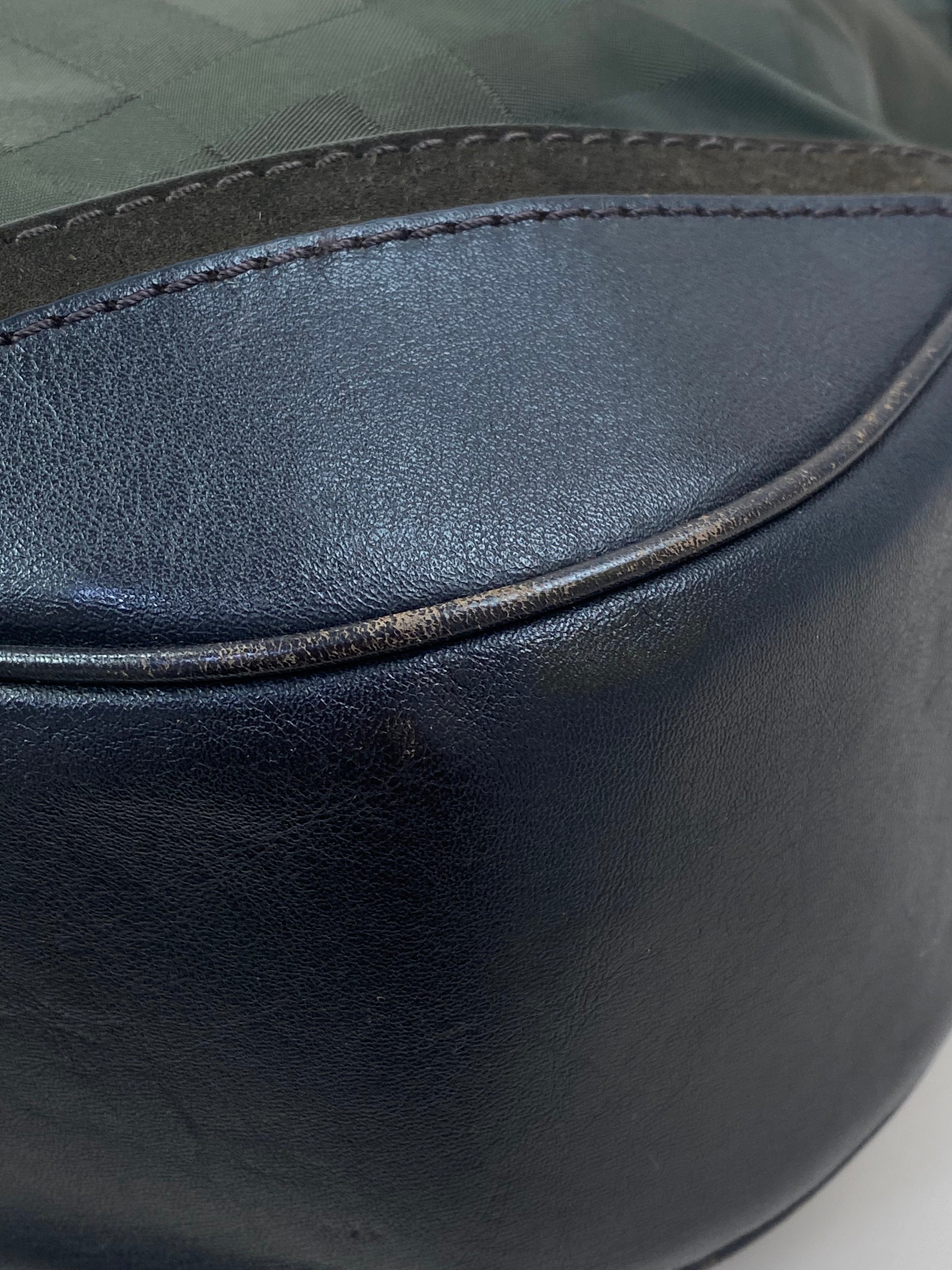 Burberry Bicolor Smoked Brooklyn Hobo Shoulder Bag