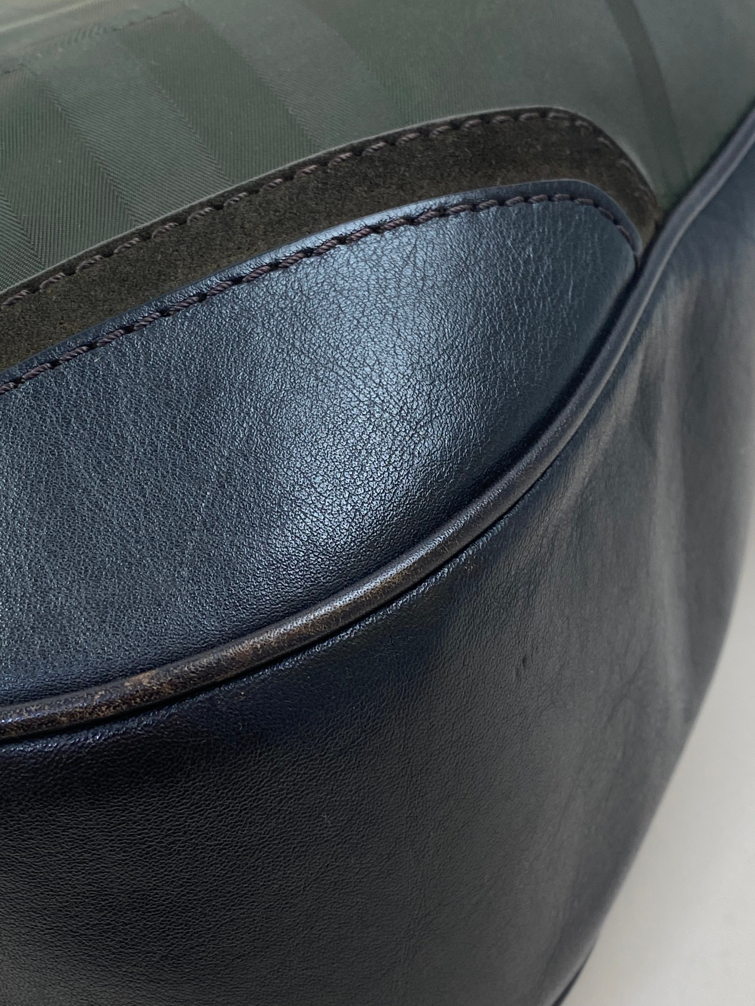 Burberry Bicolor Smoked Brooklyn Hobo Shoulder Bag