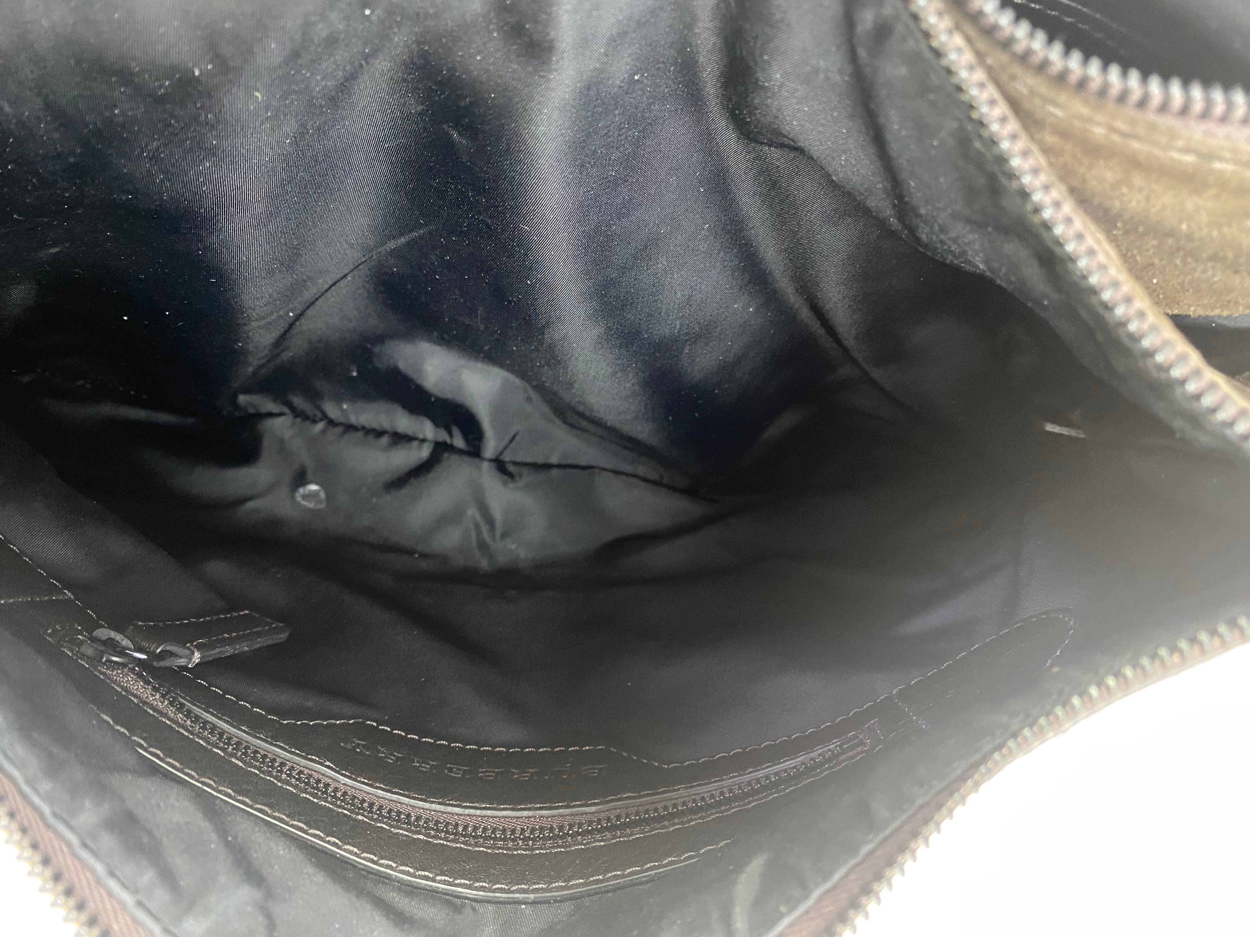 Burberry Bicolor Smoked Brooklyn Hobo Shoulder Bag