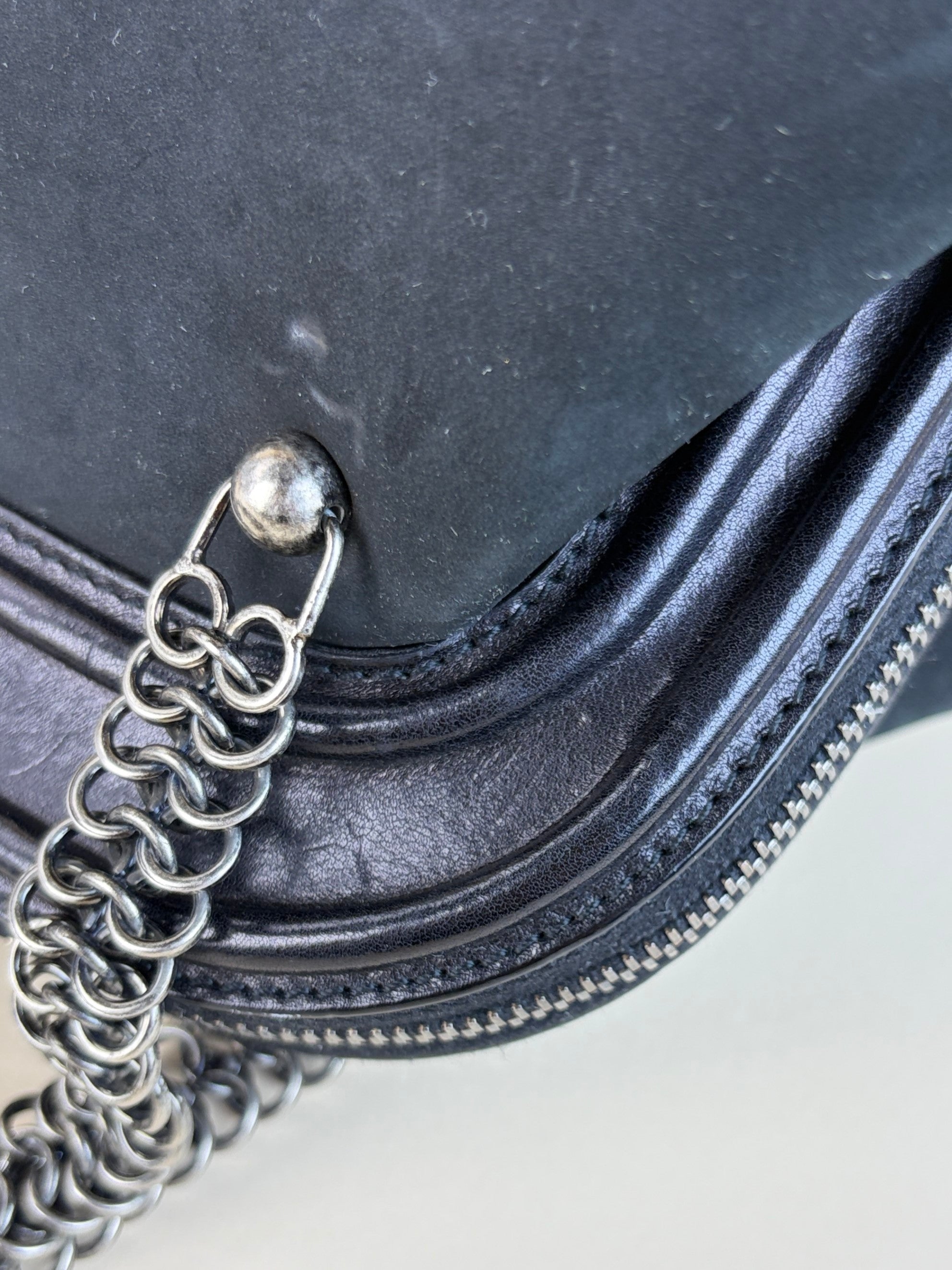 Christian Dior black Nubuck jeame frame bag