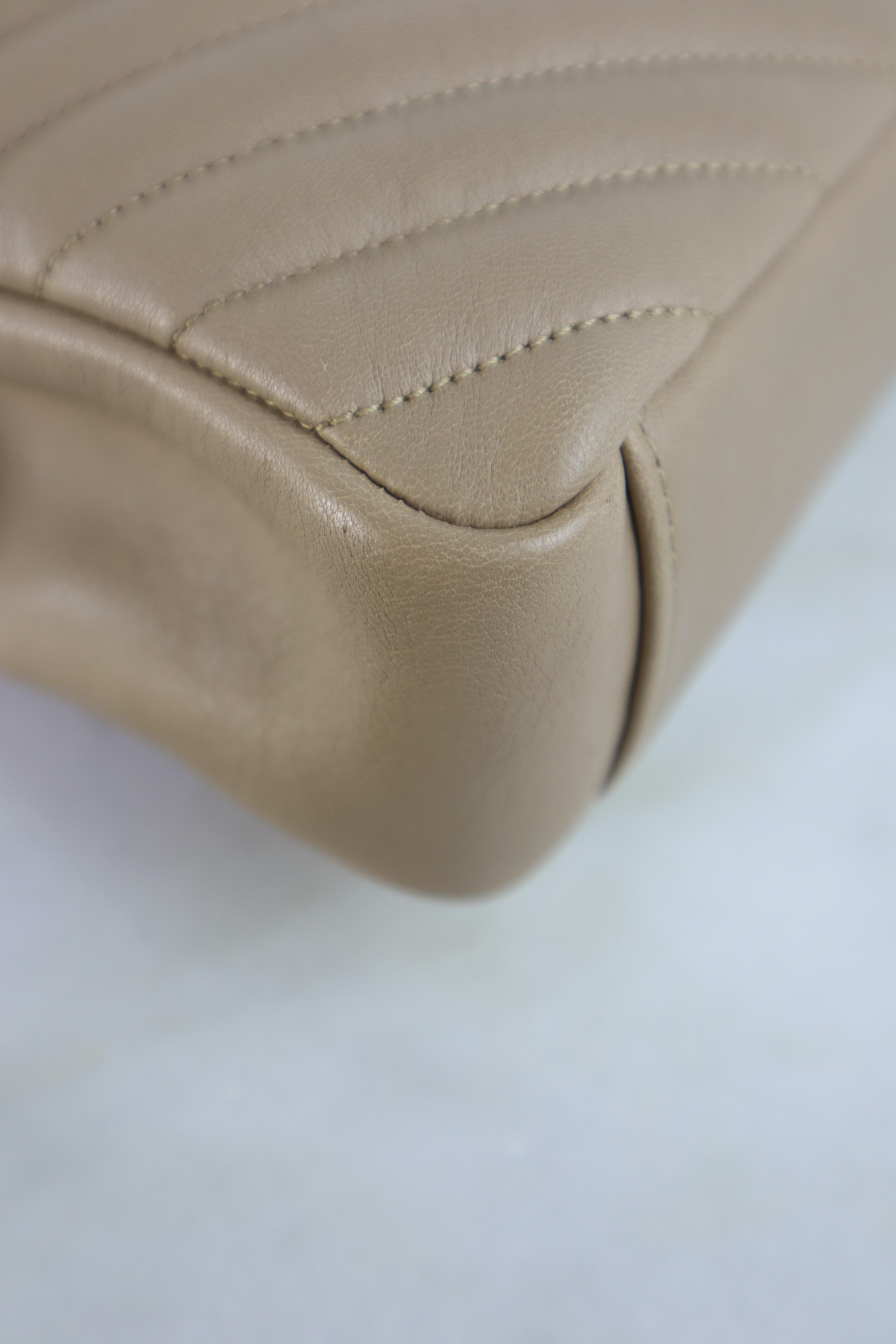 YSL Beige Matelasse Chevron Collage Medium Bag