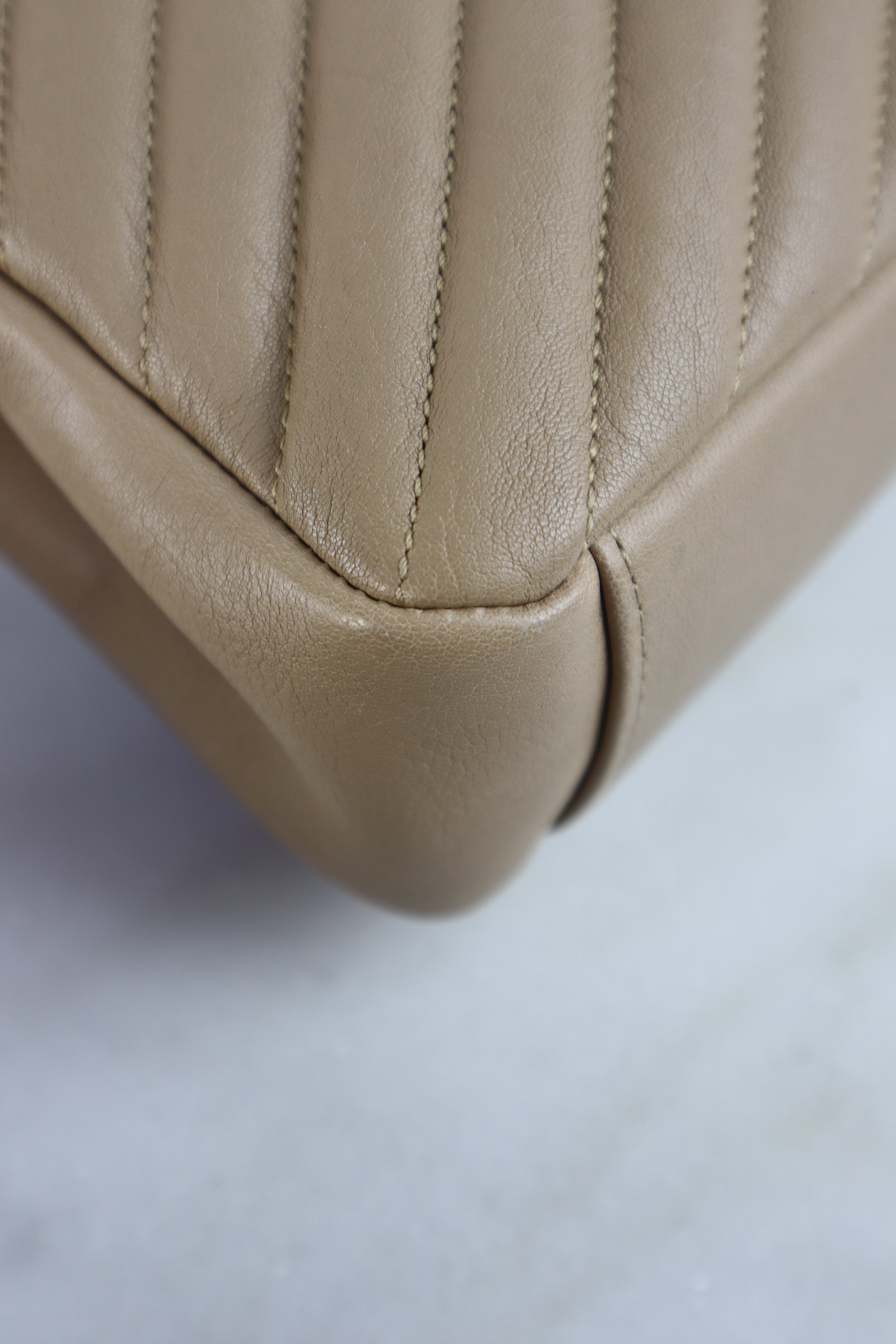 YSL Beige Matelasse Chevron Collage Medium Bag