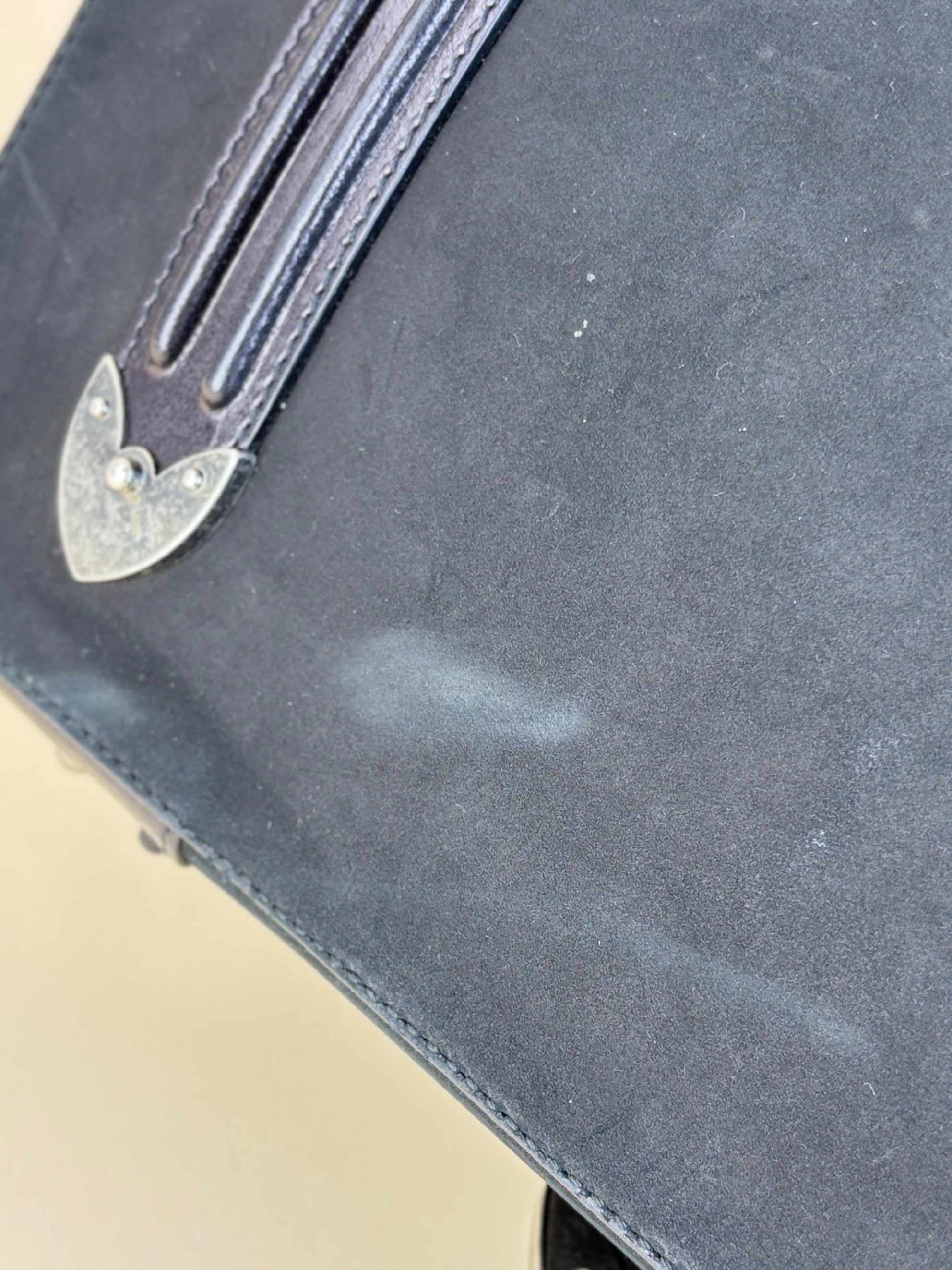 Christian Dior black Nubuck jeame frame bag