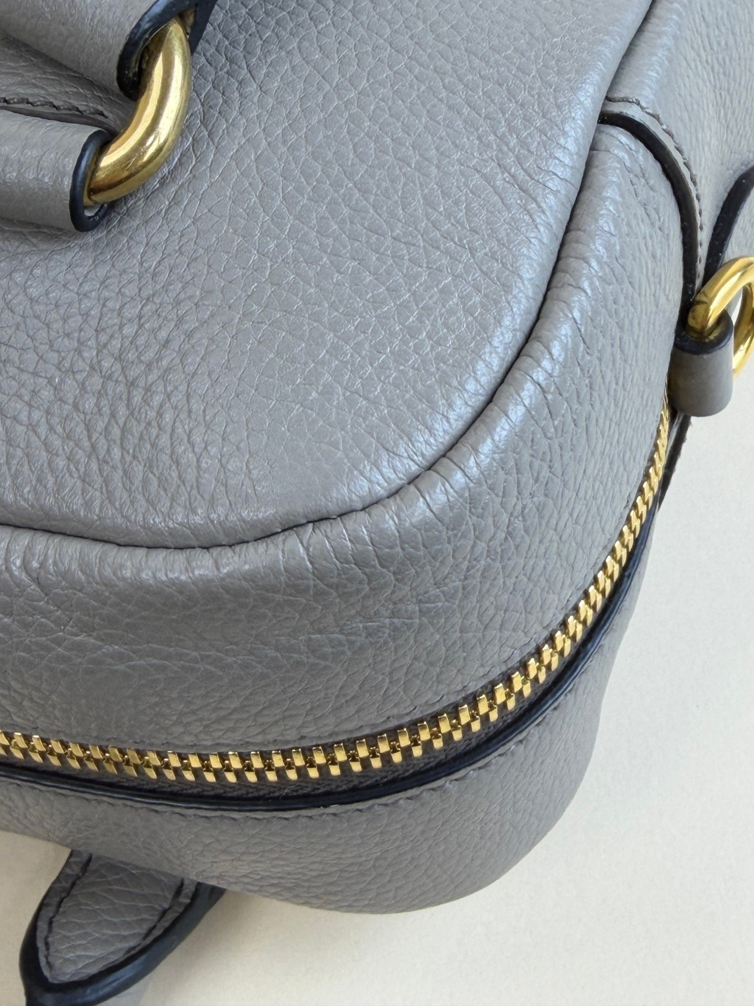 PRADA Baulletto grey leather