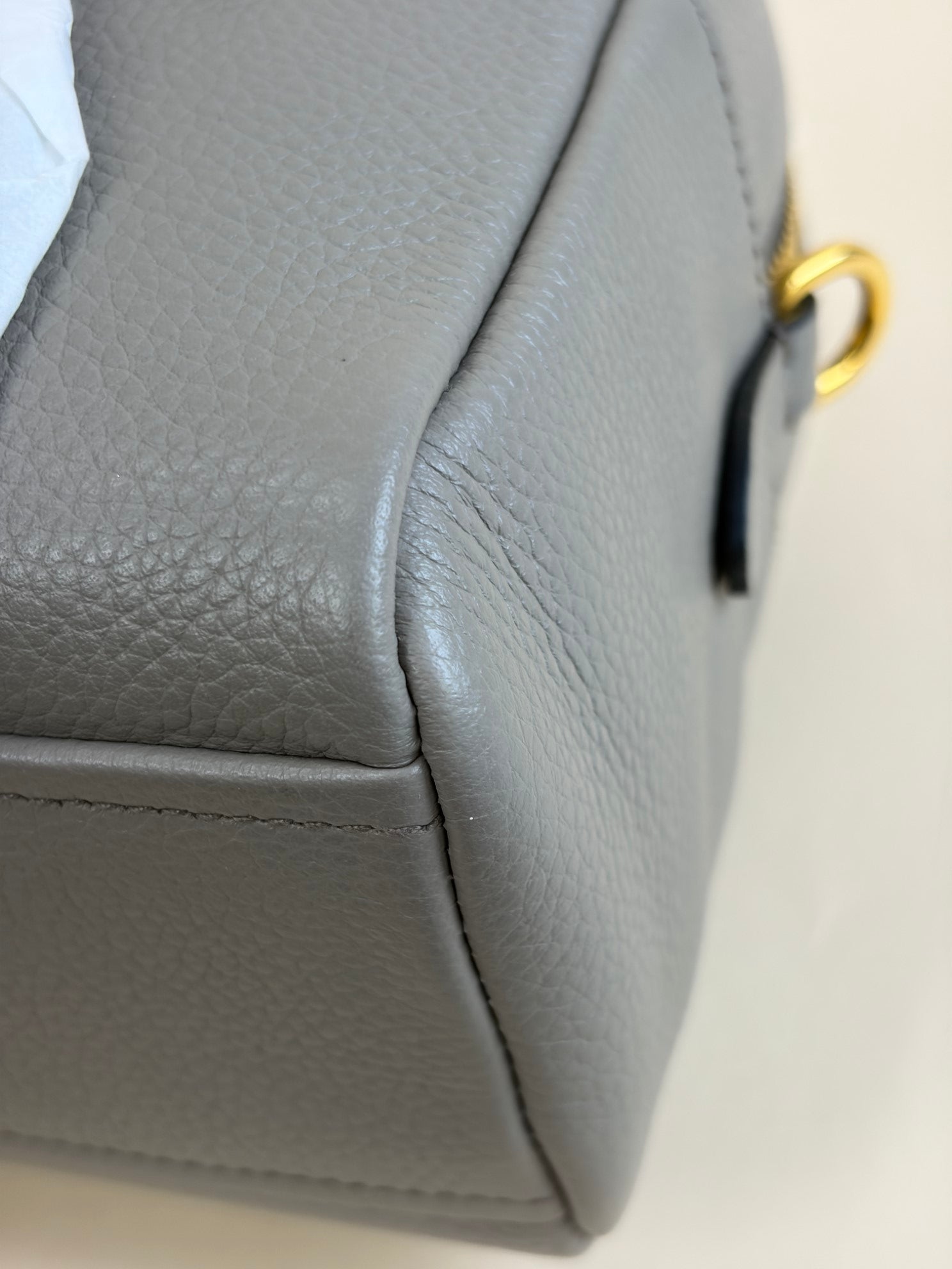 PRADA Baulletto grey leather