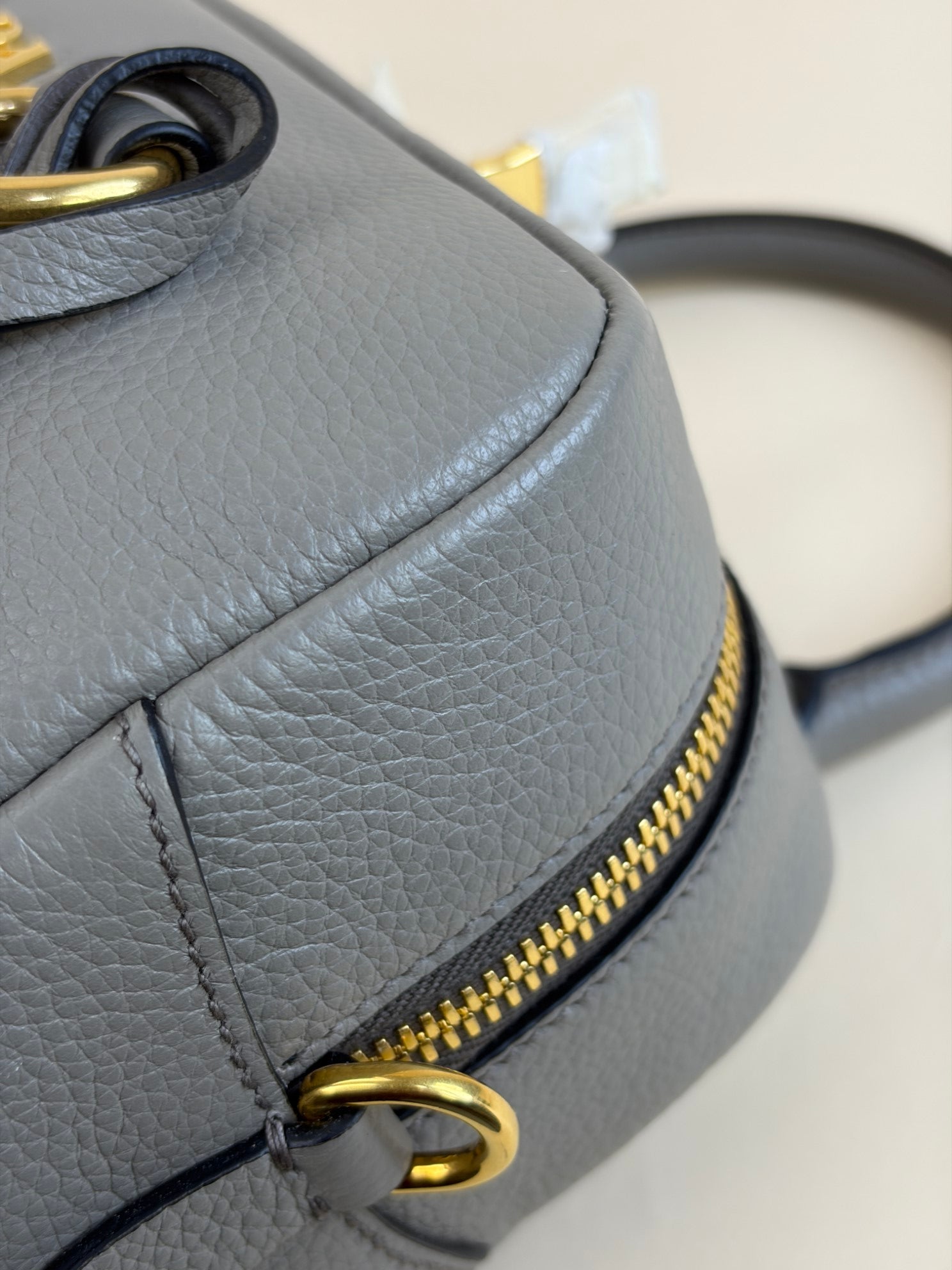 PRADA Baulletto grey leather